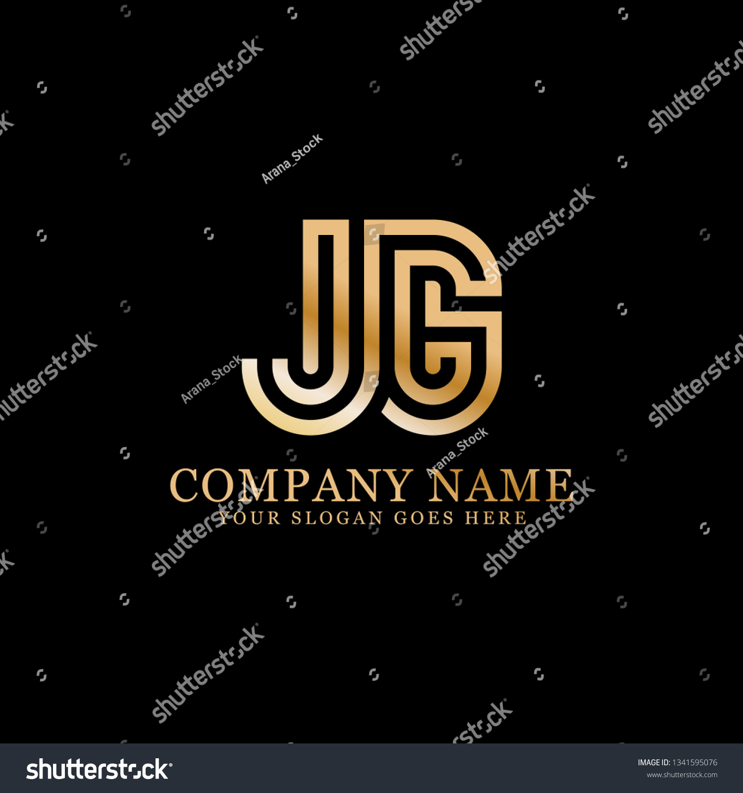 JG initial Letter logo, logo monogram, clean and - Royalty Free Stock ...