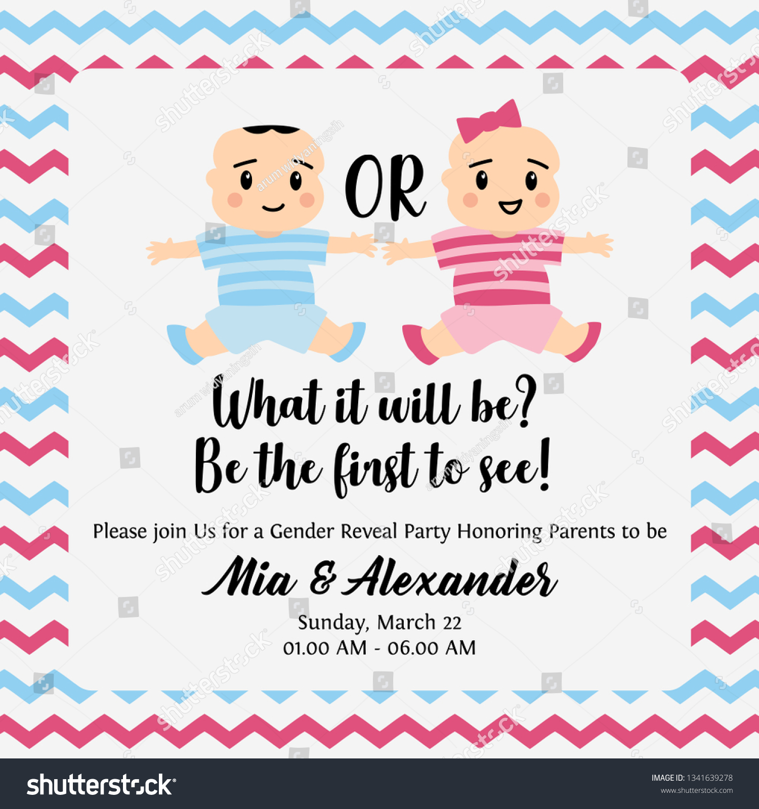 Little Man or Little Miss? Gender reveal party - Royalty Free Stock ...