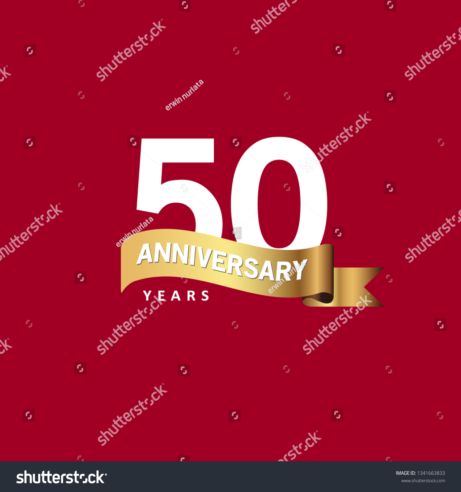 50 Year Anniversary Vector Template Design Royalty Free Stock Vector 1341663833 4366