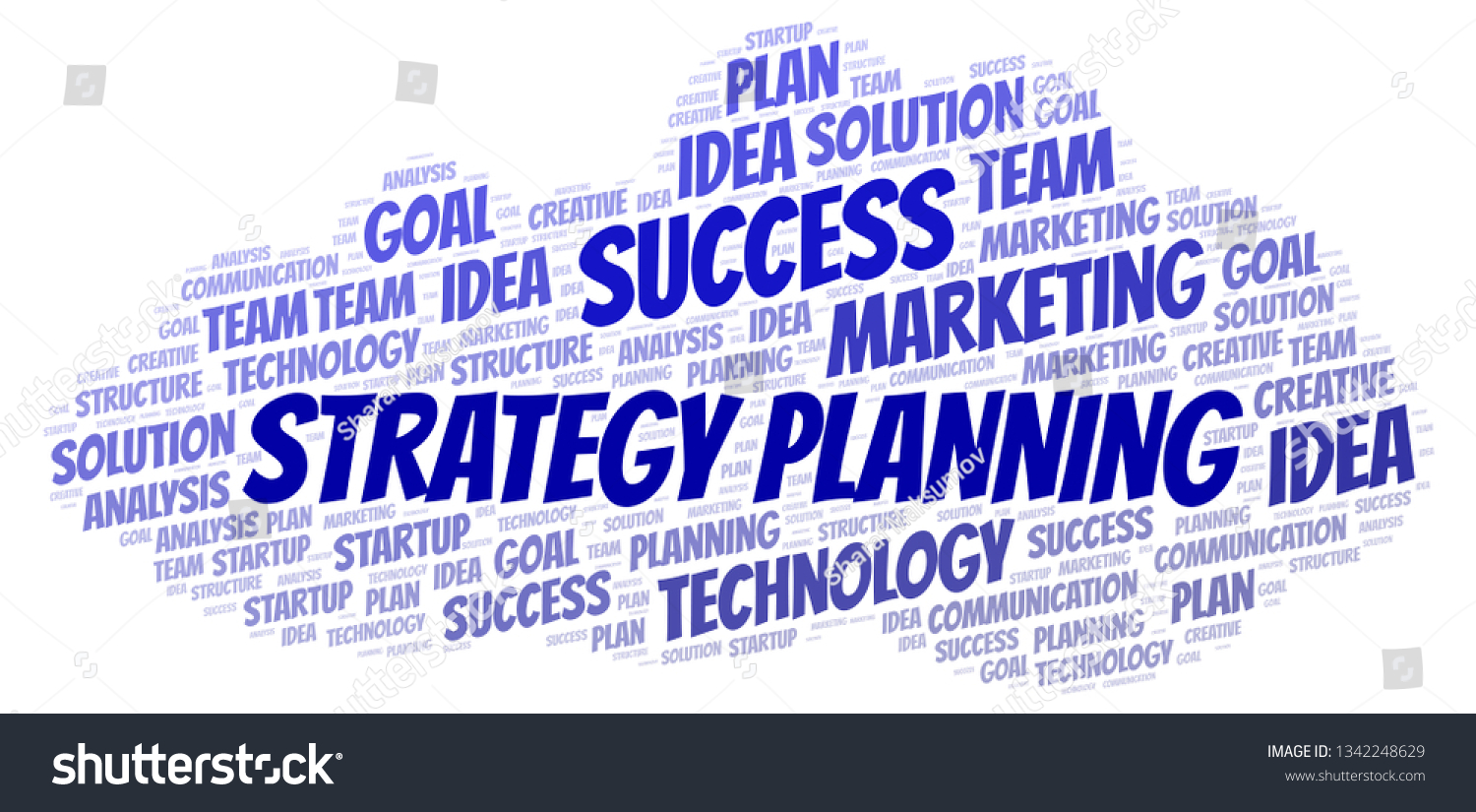 Strategy Planning word cloud. - Royalty Free Stock Photo 1342248629 ...