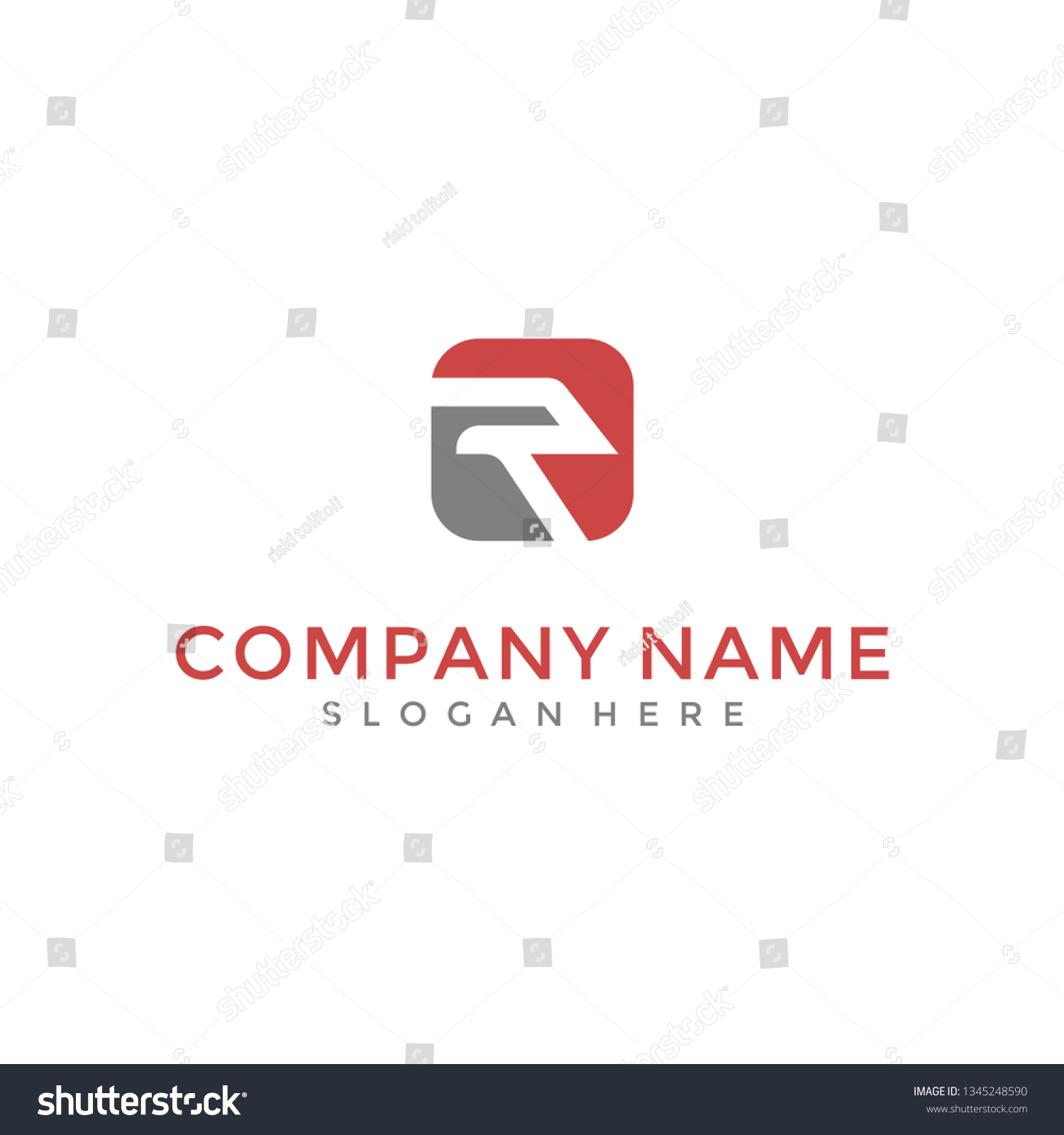 Letter R symbol with square logo design - Royalty Free Stock Vector ...