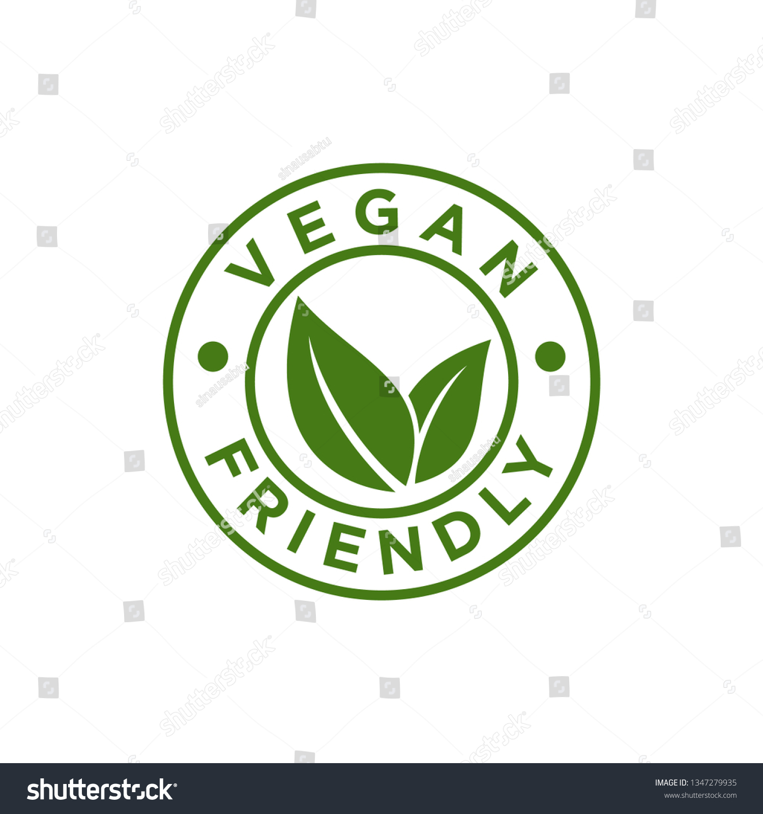 Vegan Stamp Vector Template #1347279935