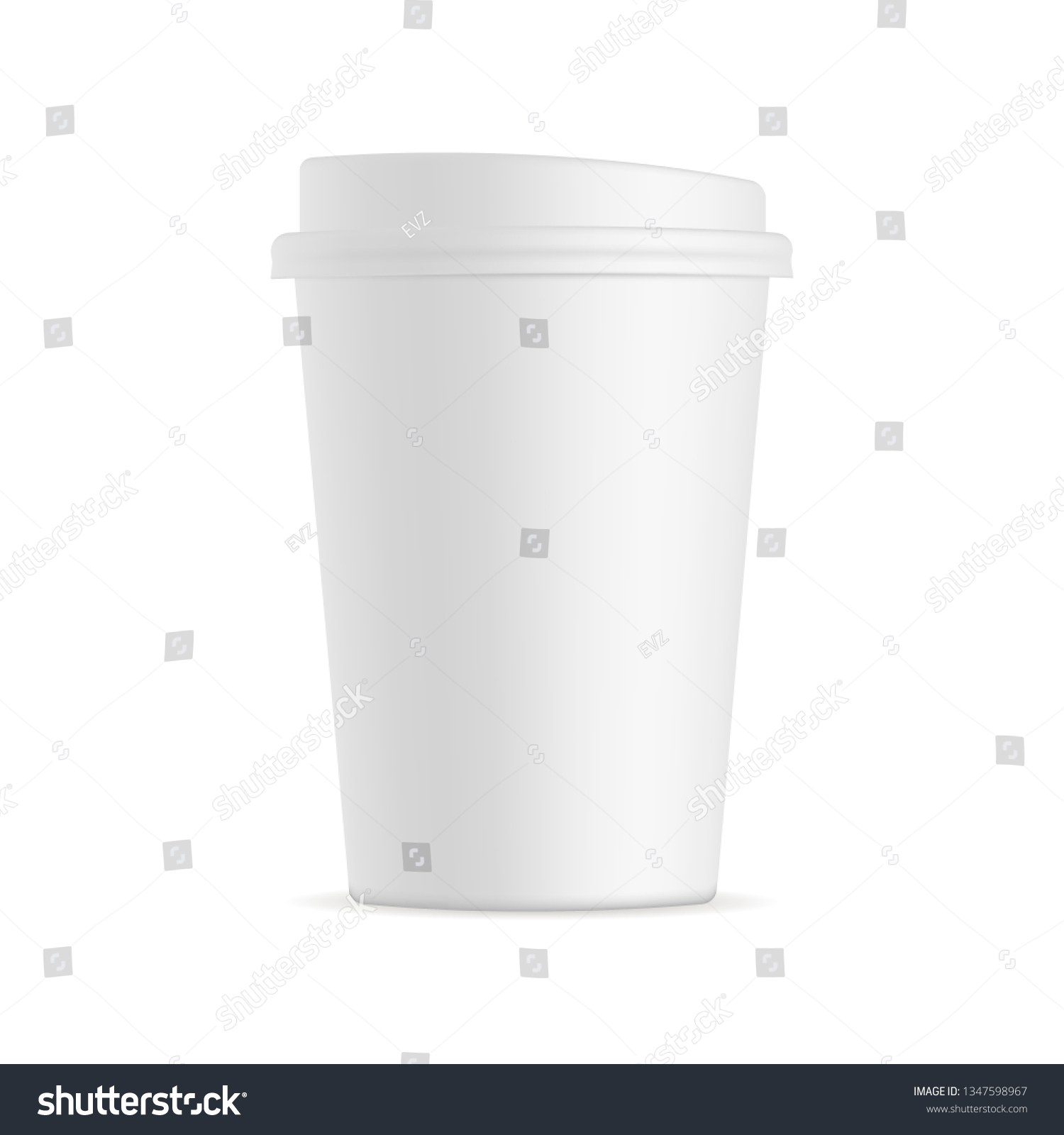 White blank takeaway coffee cup mockup - front - Royalty Free Stock ...