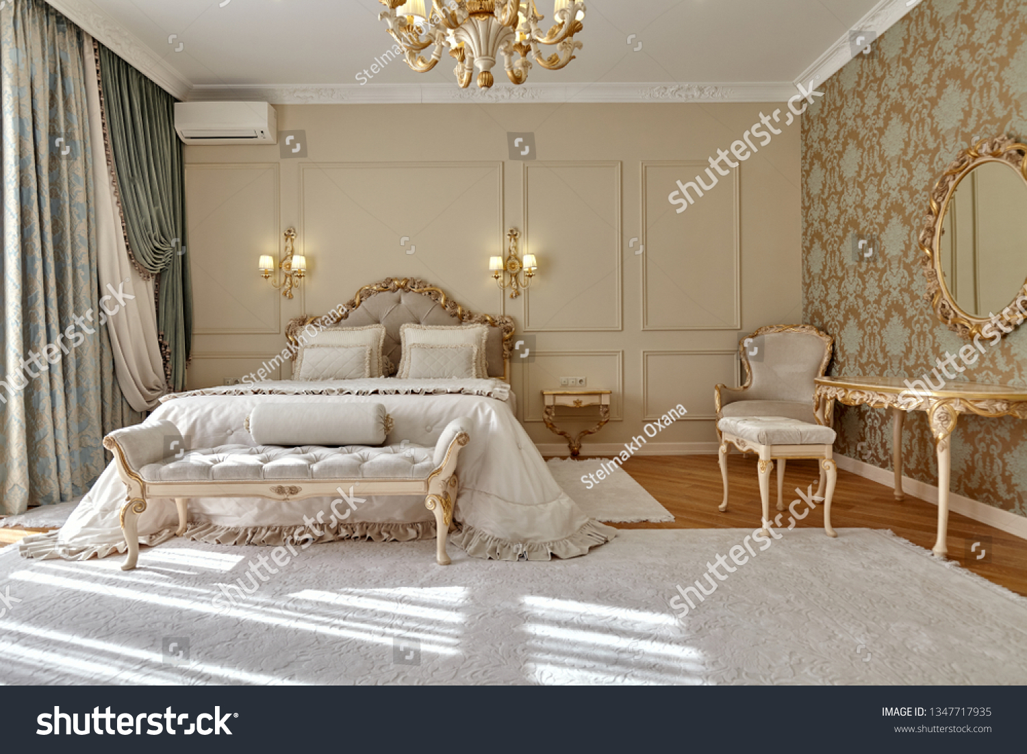 bedroom with a beautiful interior #1347717935