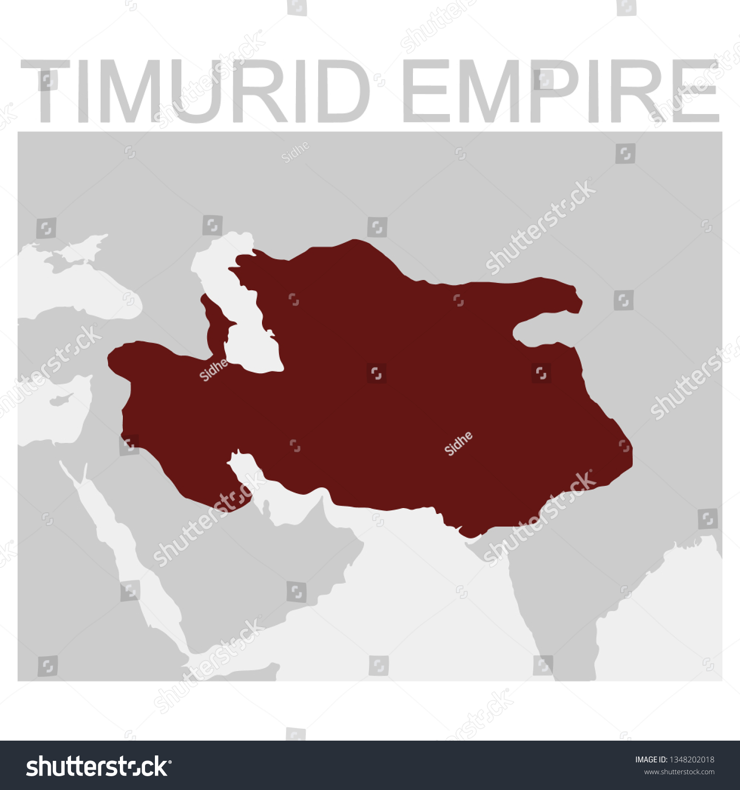 vector map of the Timurid Empire - Royalty Free Stock Vector 1348202018 ...