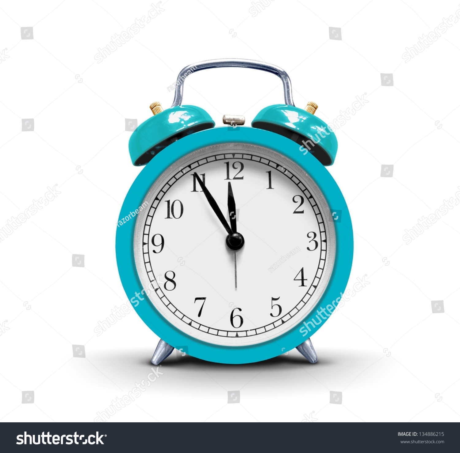 Alarm clock over white #134886215