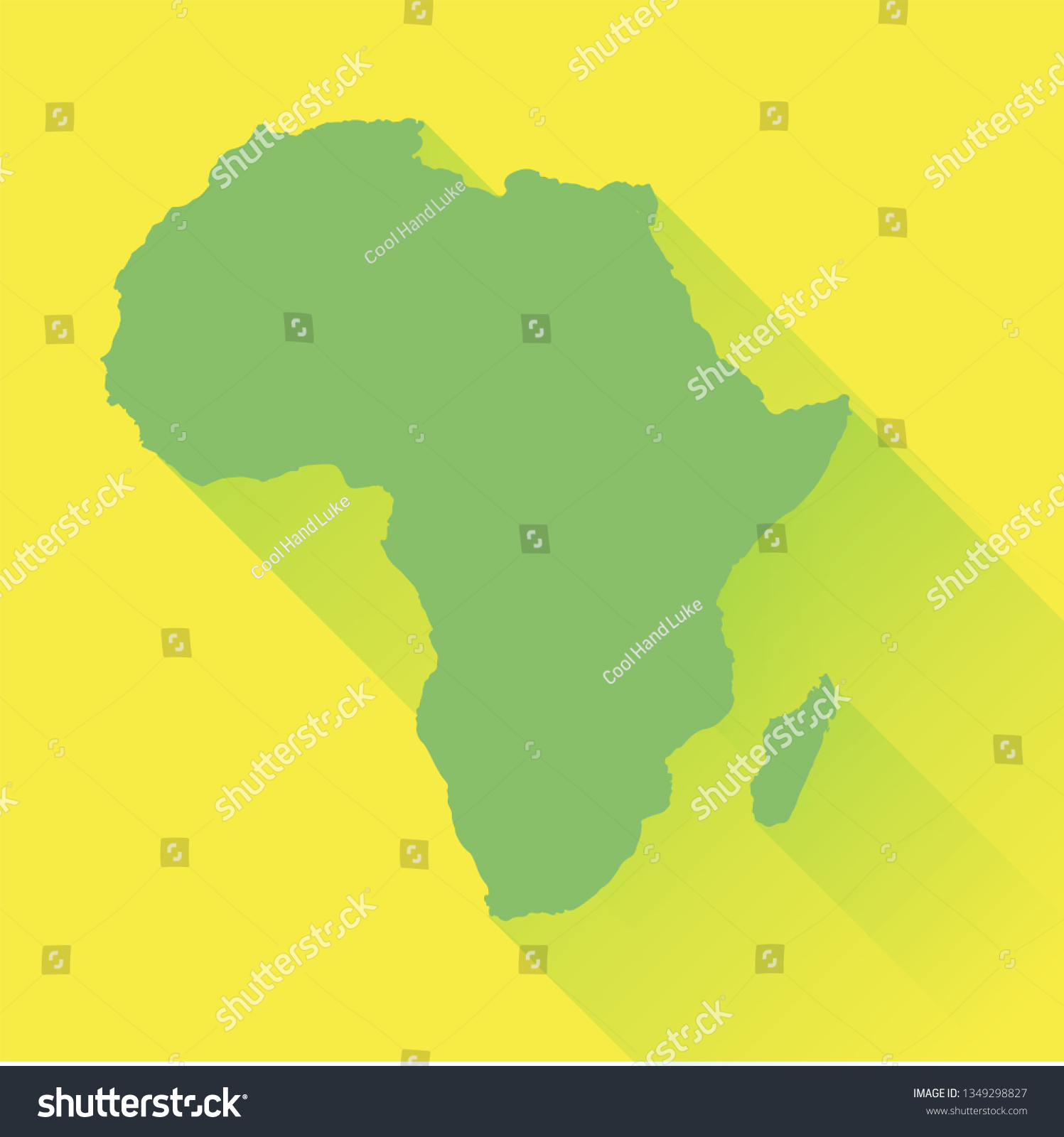 Africa Political Map Of Africa With A Stylish Royalty Free Stock Vector 1349298827 0827