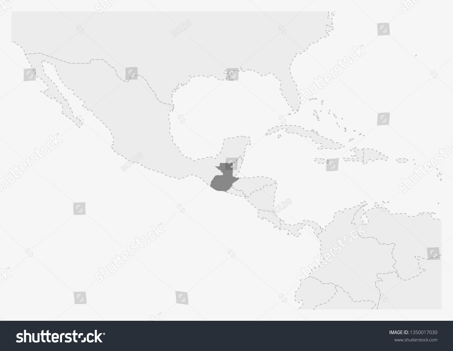 Map Of America With Highlighted Guatemala Map Royalty Free Stock   Avopix 1350017030 