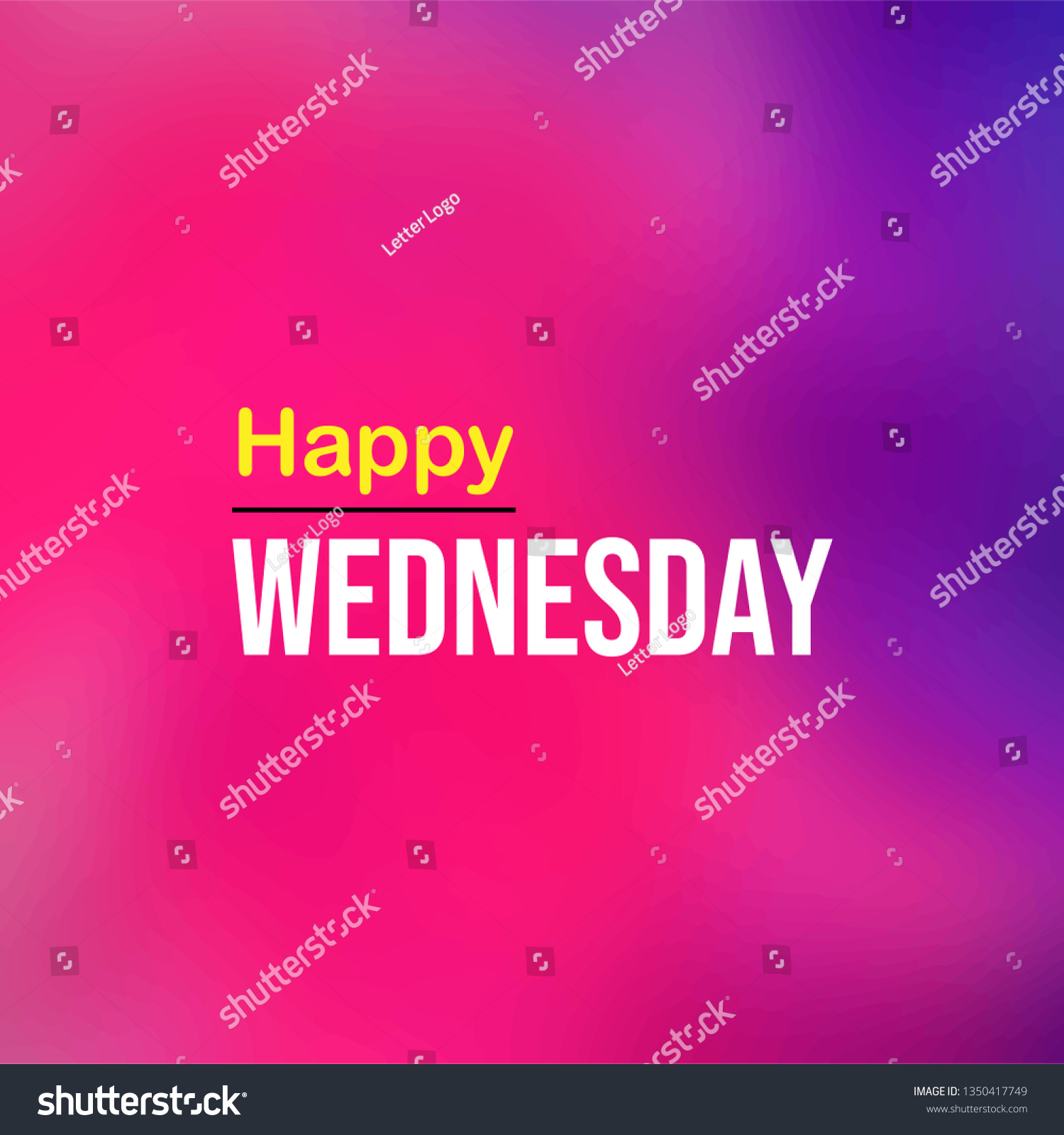 happy Wednesday. Life quote with modern - Royalty Free Stock Vector ...