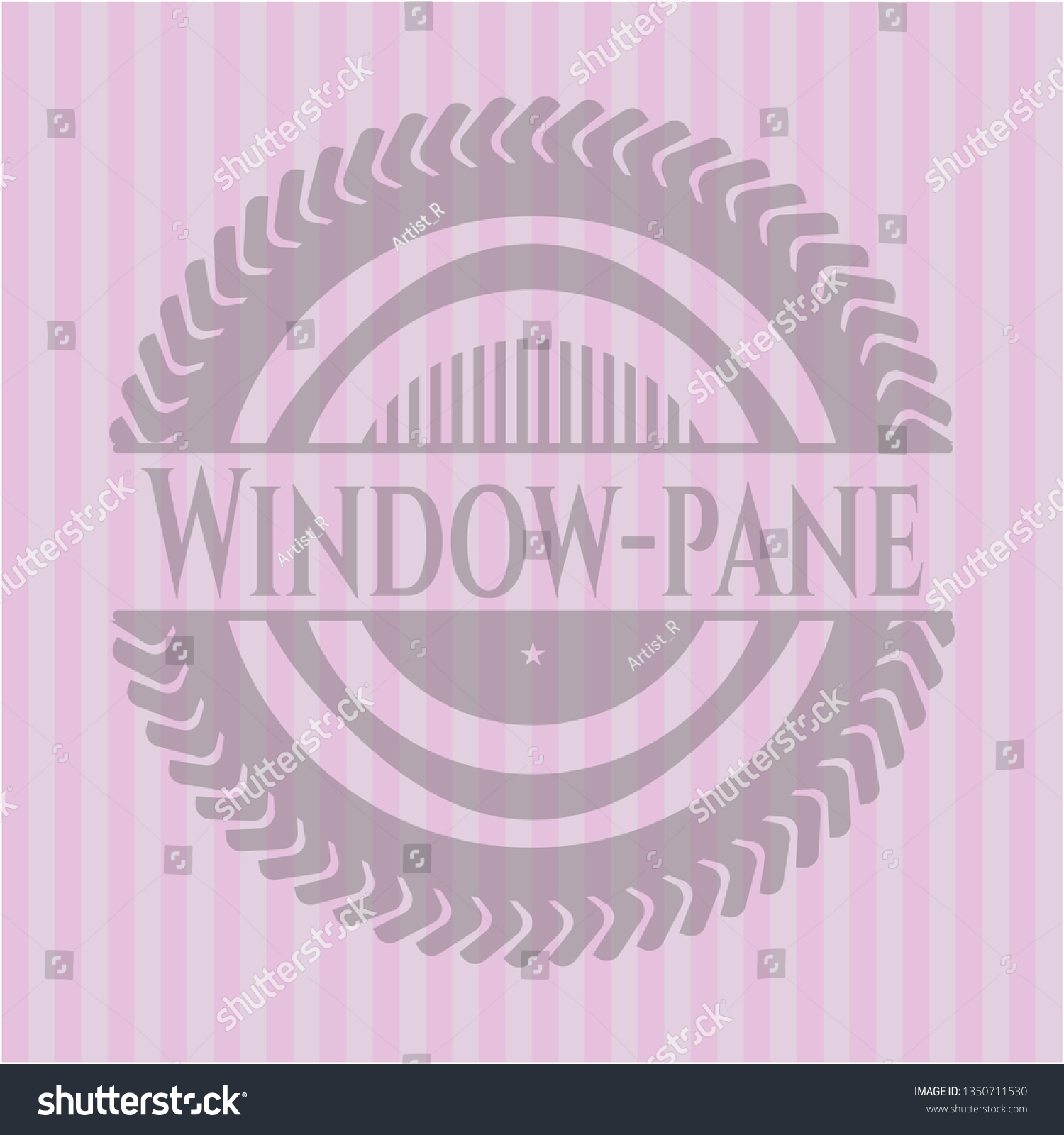 Window-pane realistic pink emblem #1350711530