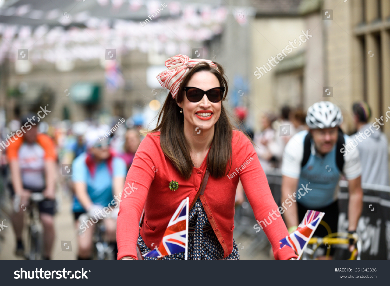Bakewell, Derbyshire, UK, June 19th 2016. Eroica Britannia vintage cycling event took place today around the picturesque town of Bakewell and the Peak District.  #1351343336