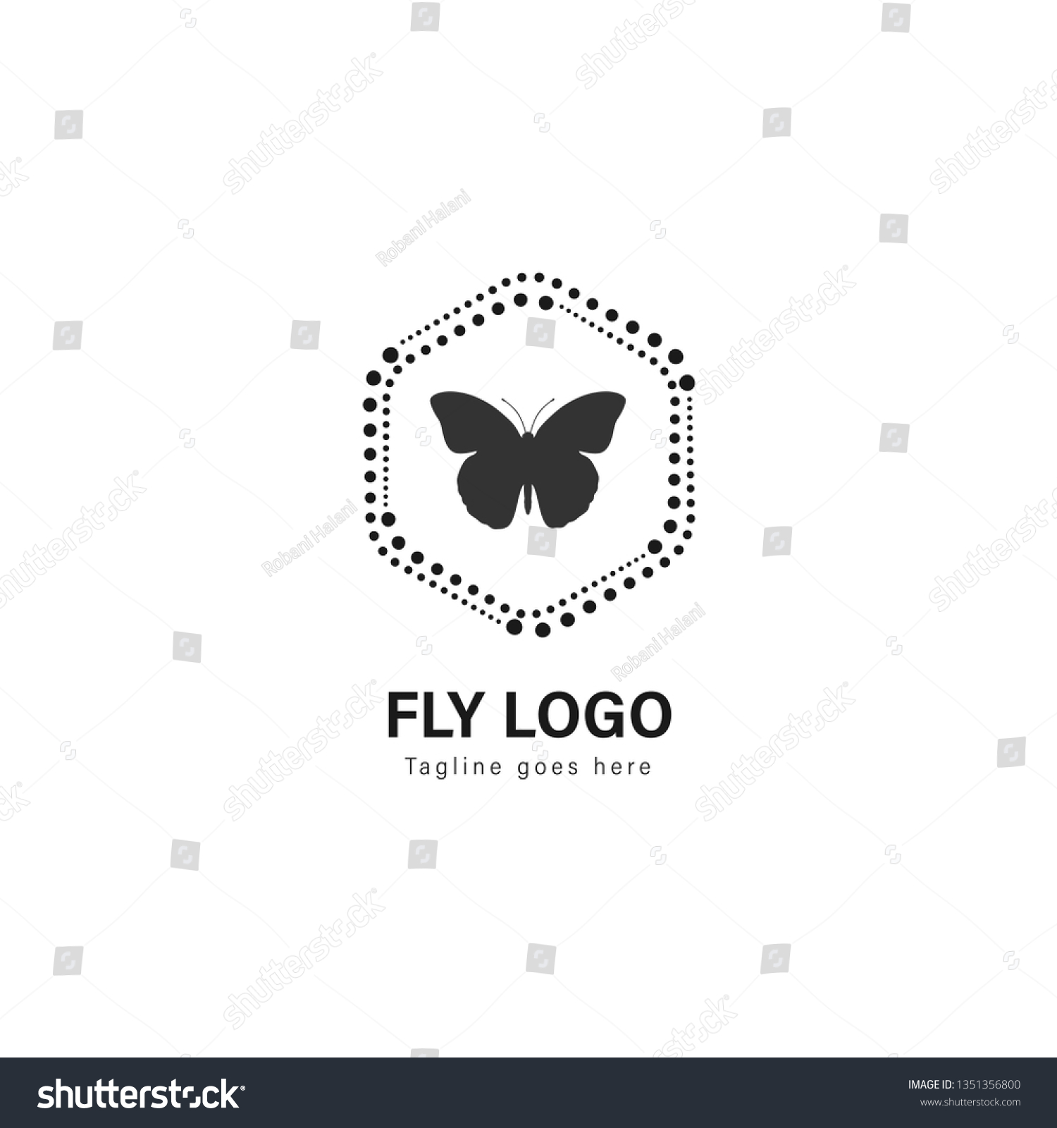 Butterfly logo template design. Butterfly logo Royalty Free Stock Vector 1351356800
