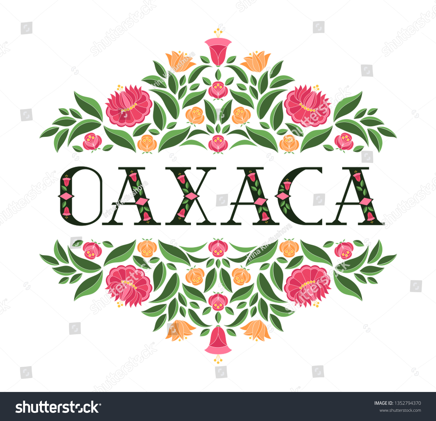 Oaxaca, Mexico illustration vector. Background - Royalty Free Stock ...