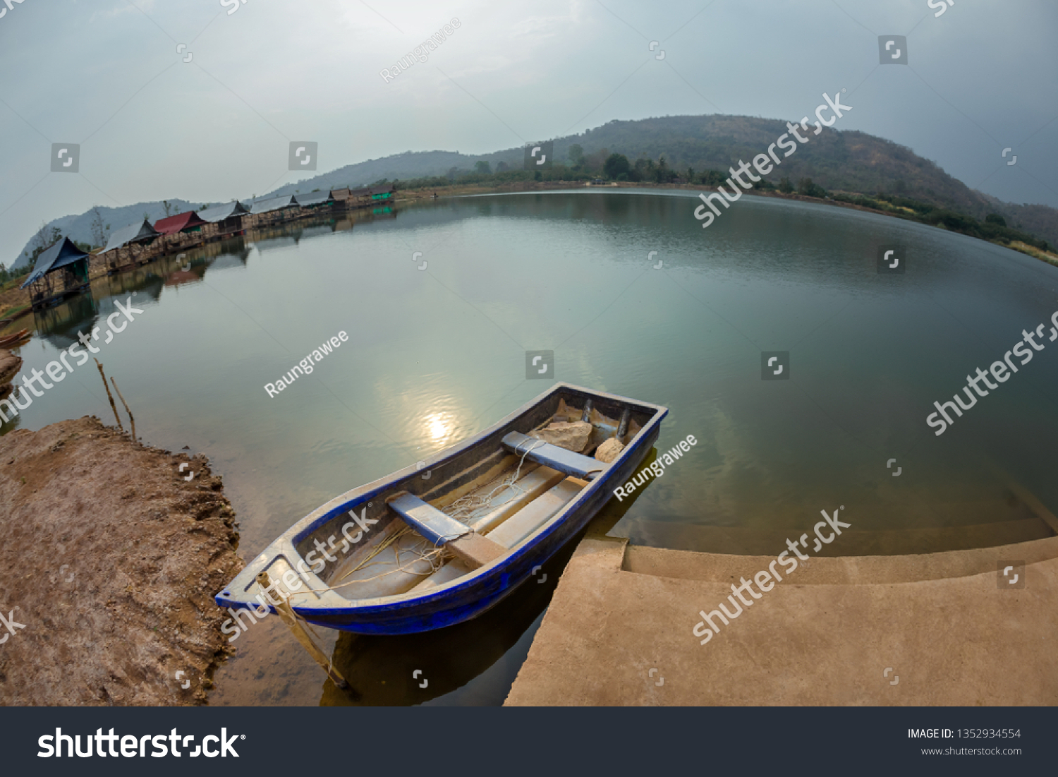 Boat in the river #1352934554