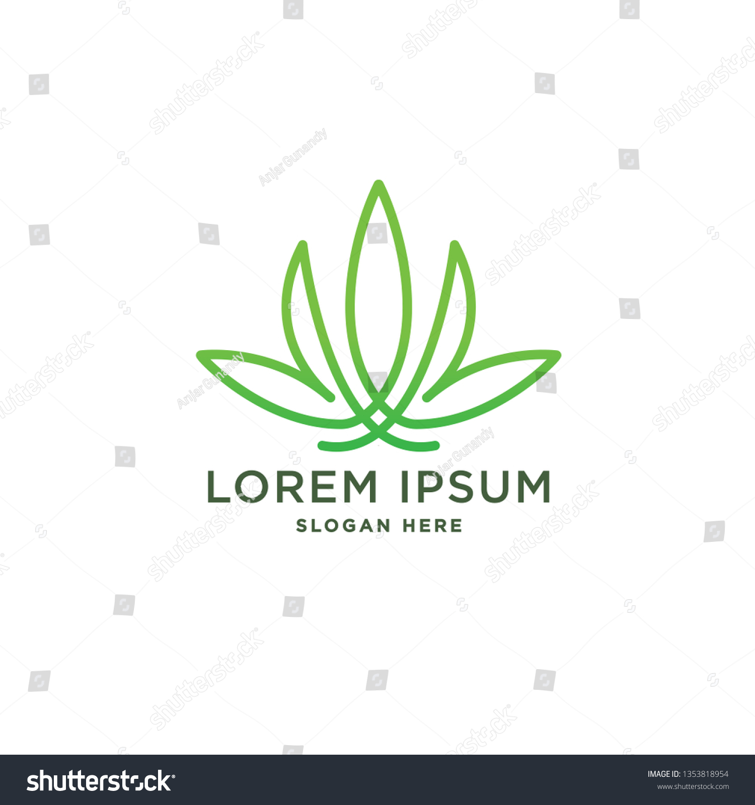 cannabis leaf template - Royalty Free Stock Vector 1353818954 - Avopix.com