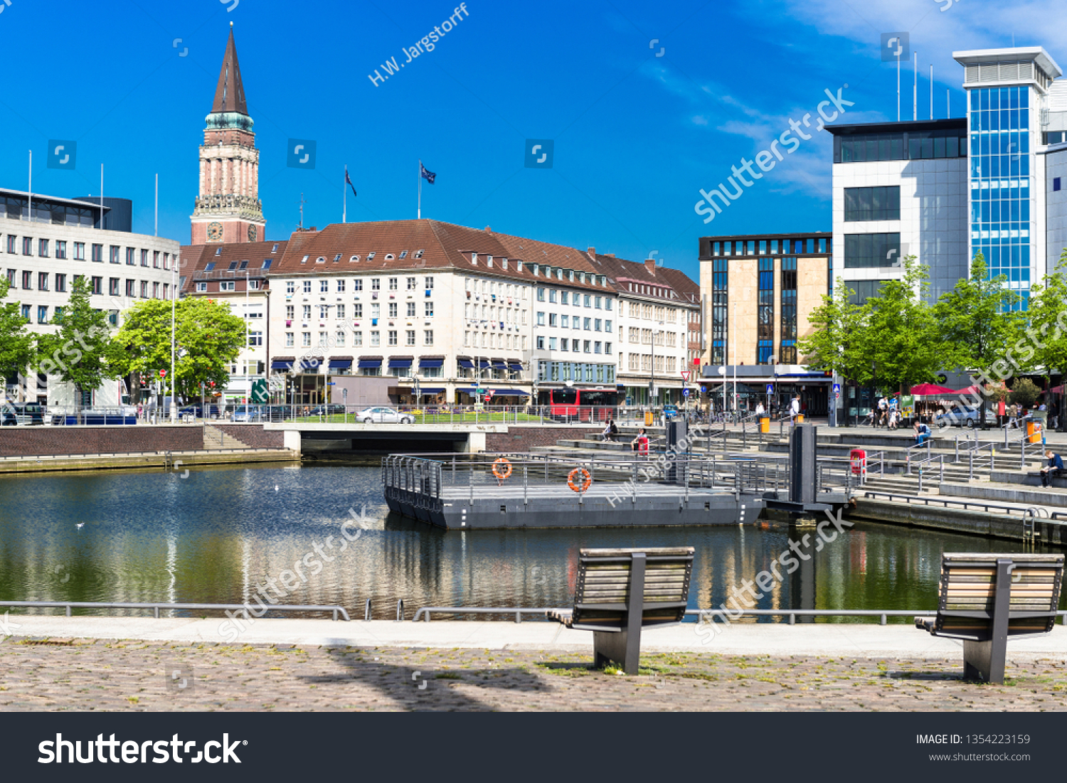 State capital Kiel, old boat harbour #1354223159