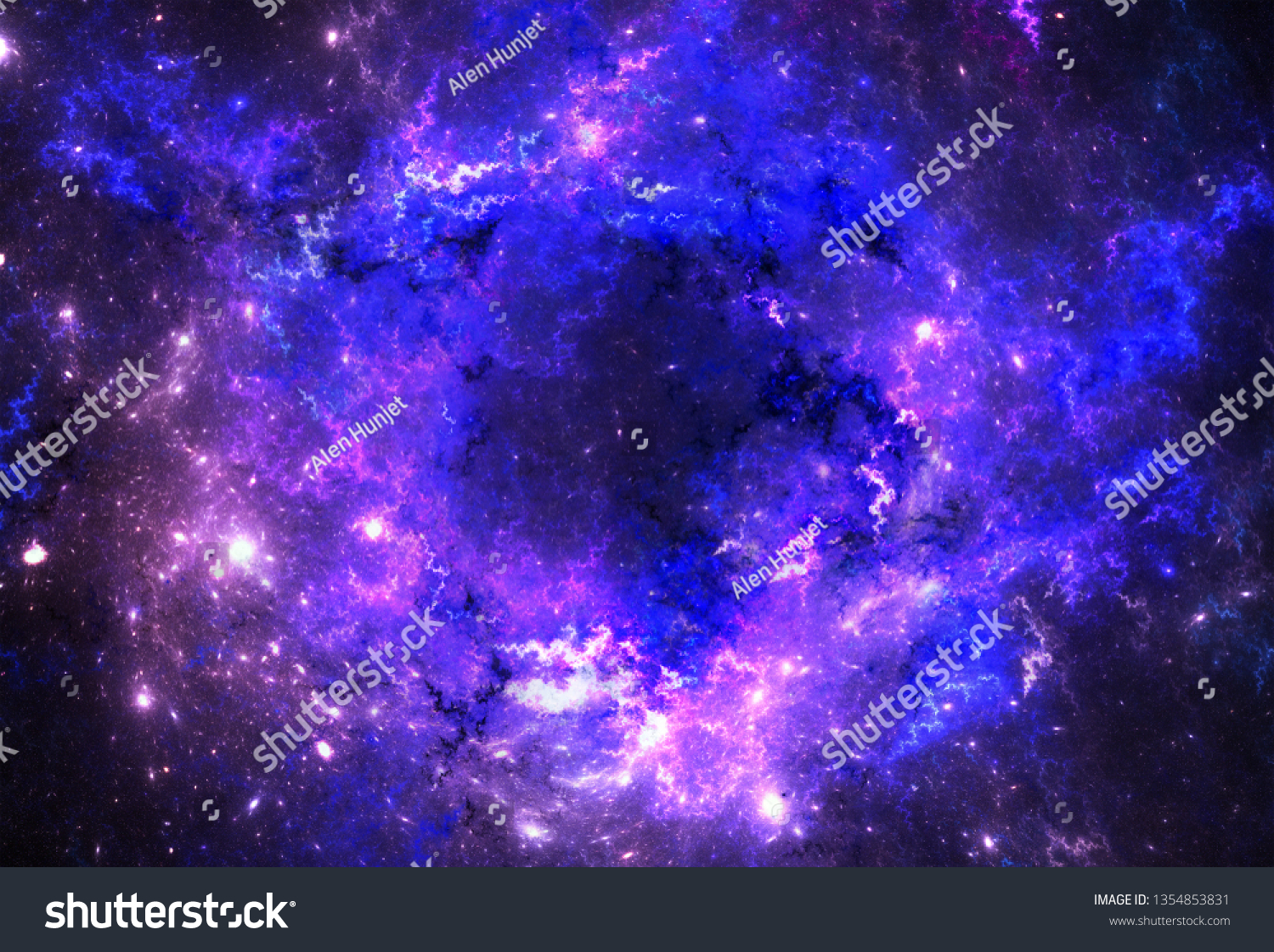 Illustration of a space and starfield on a dark background. #1354853831