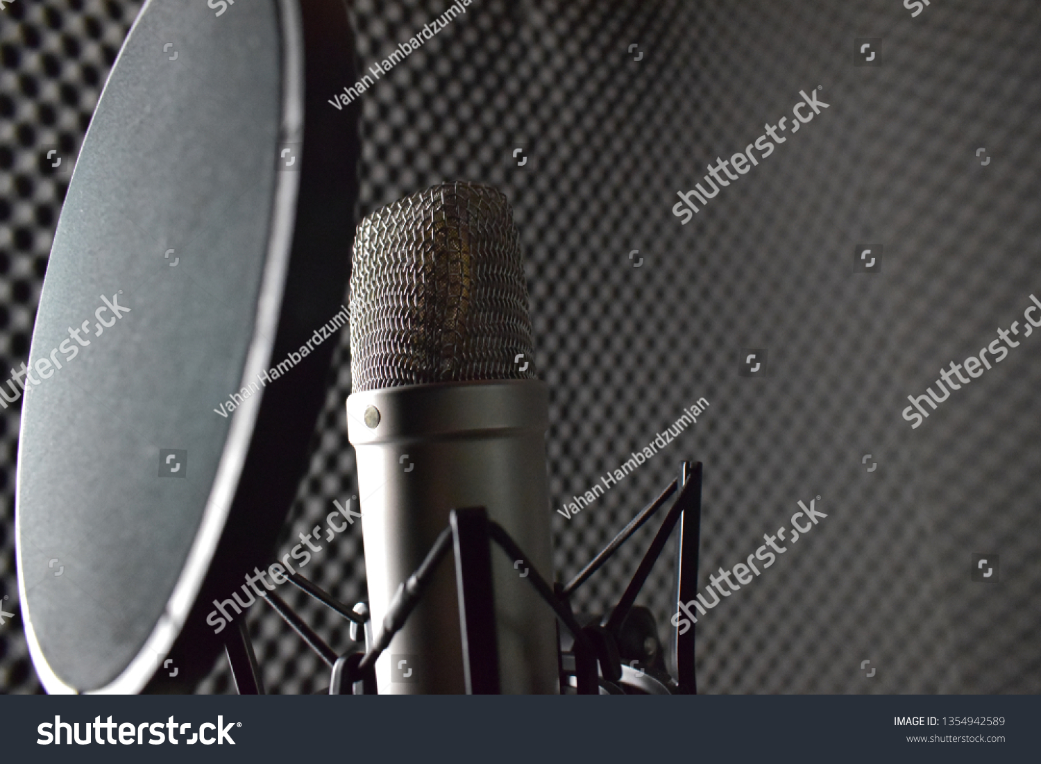 Studio microphone in the studio #1354942589