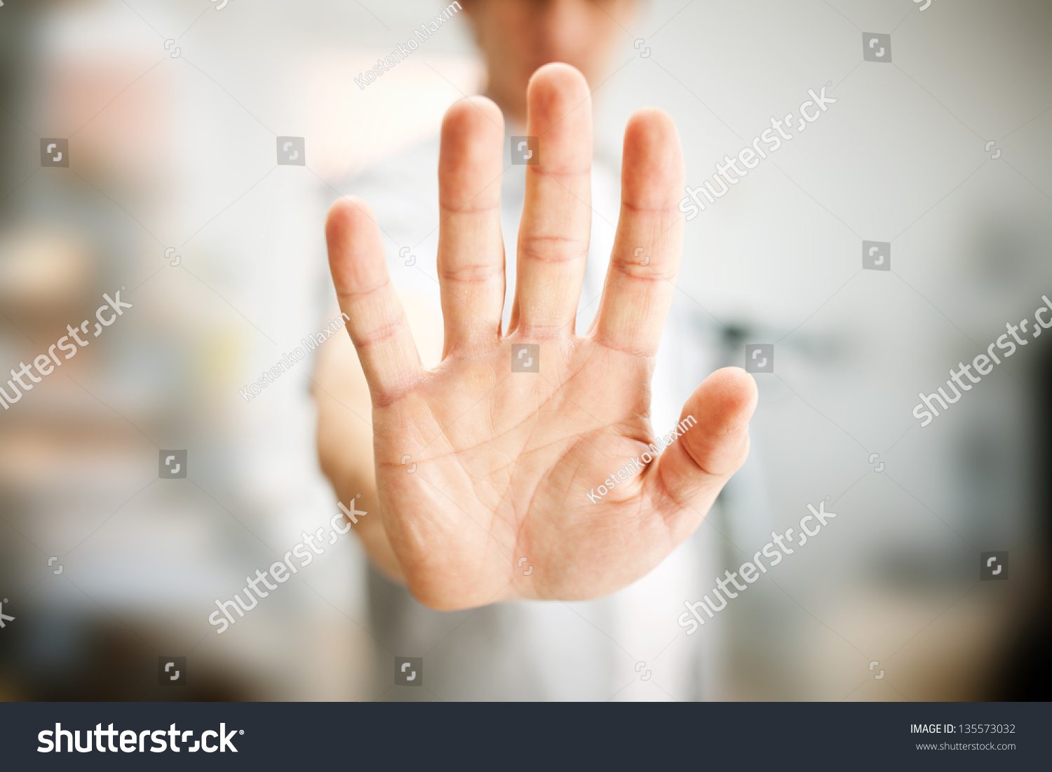 Man showing stop gesture #135573032