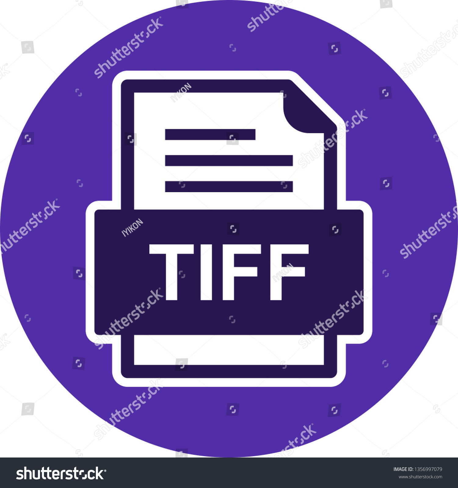 TIFF File Document Icon - Royalty Free Stock Vector 1356997079 - Avopix.com