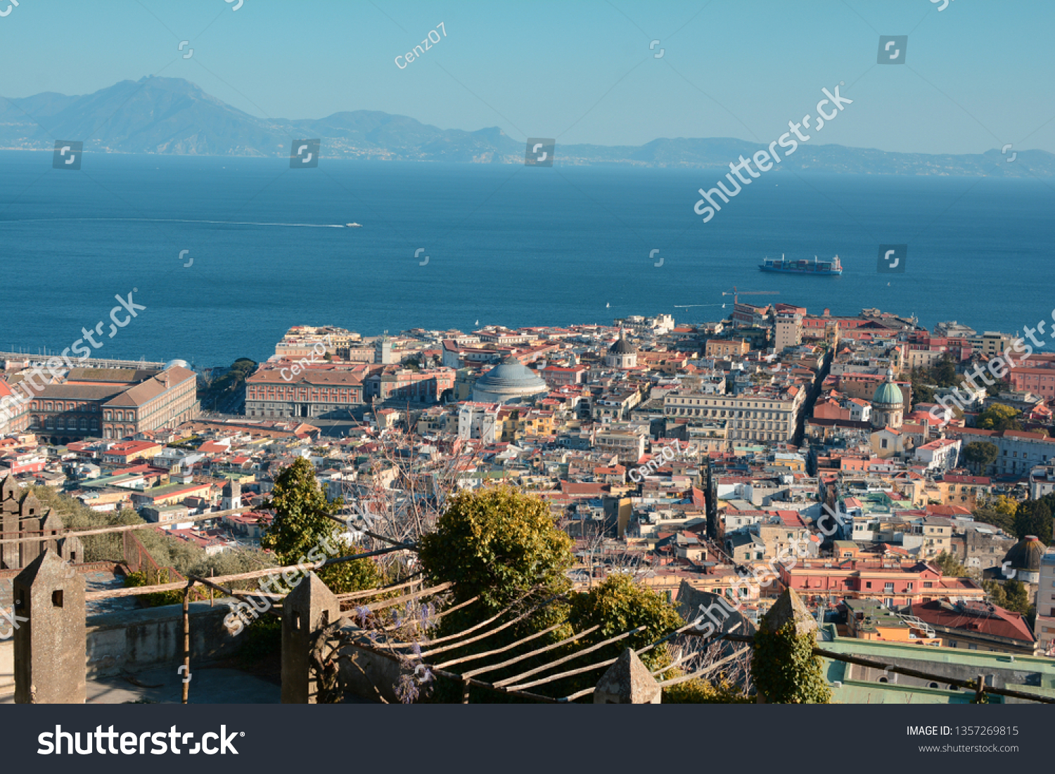 Panoramic view of the Gulf of Naples, Italy #1357269815