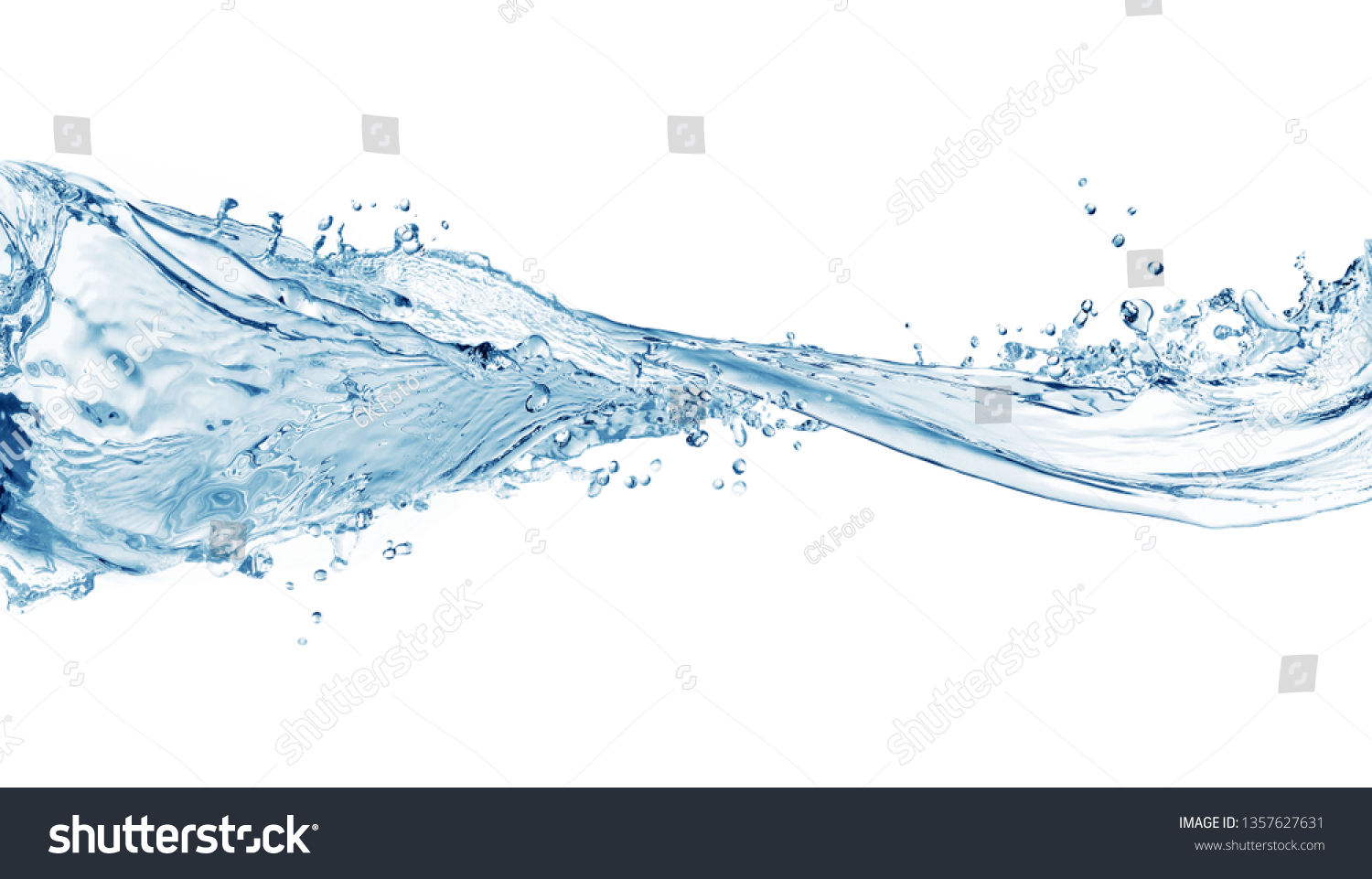 Water splash, water splash isolated on white background,  #1357627631