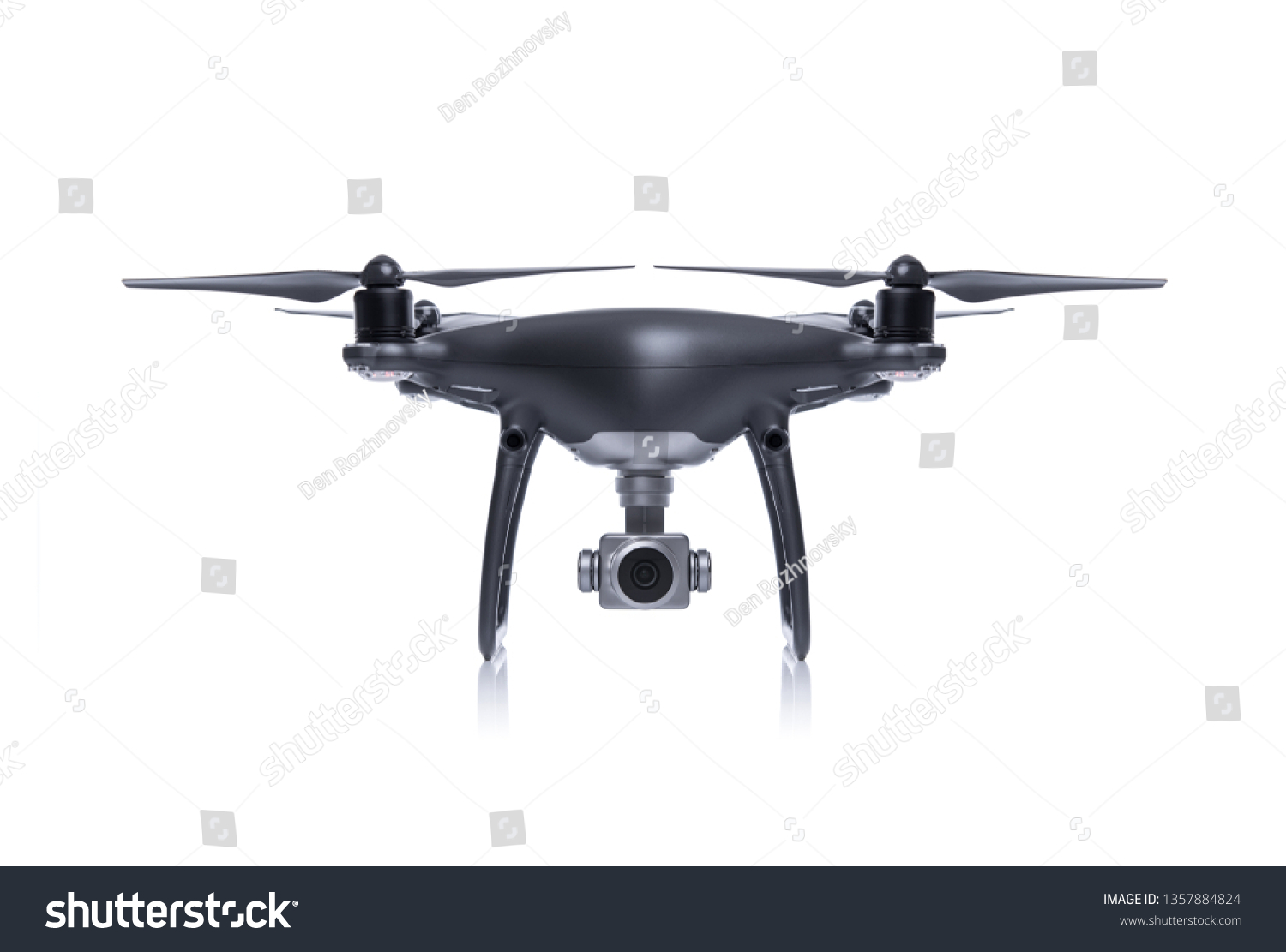 Dark drone isolated on a white background. #1357884824