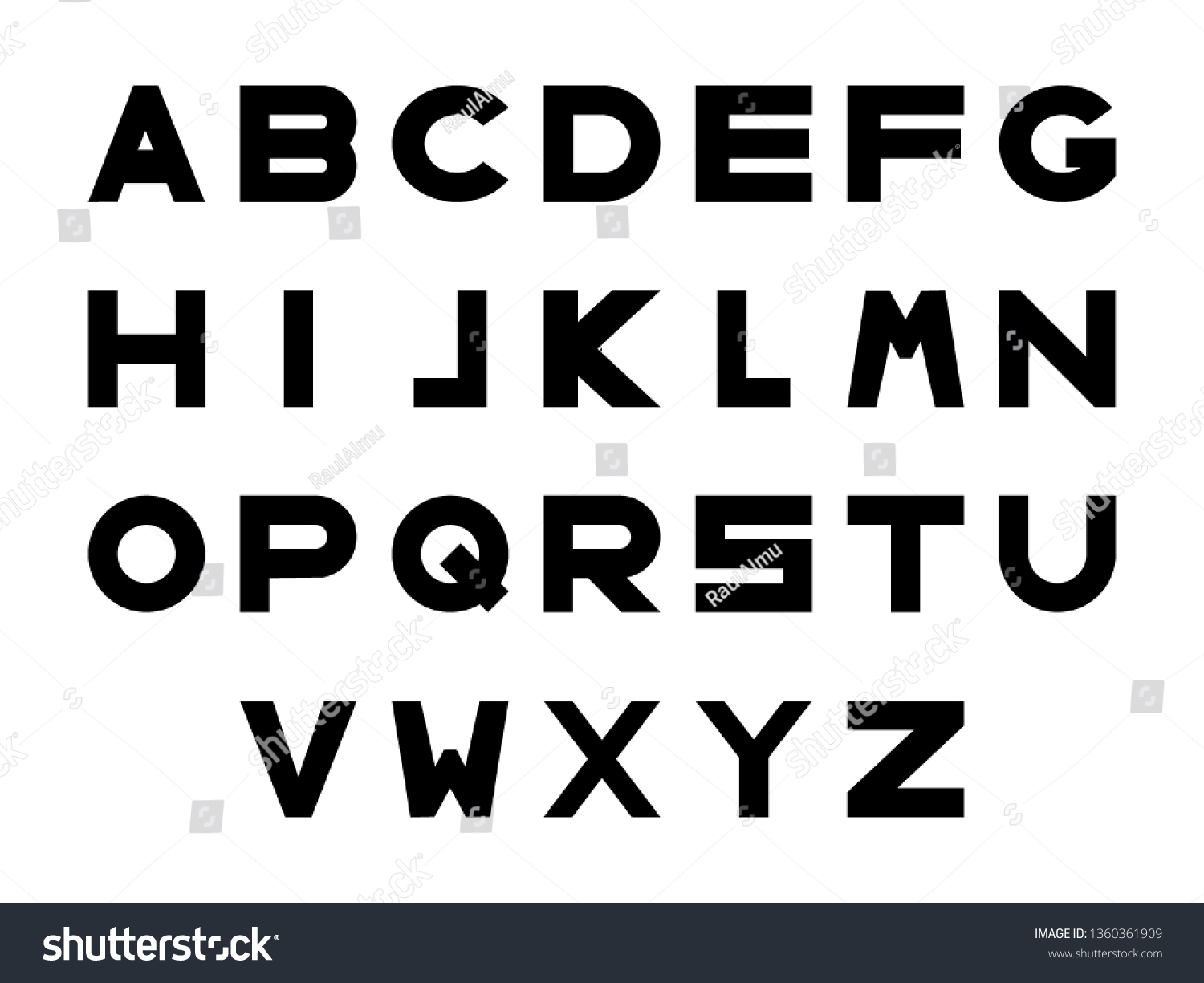 Font . Modern design vector font for title, - Royalty Free Stock Vector ...