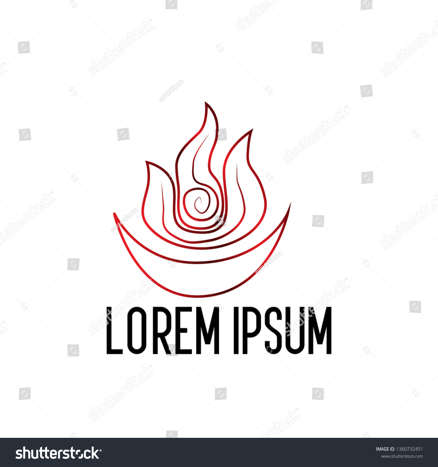 fire element logo icon or symbol for new energy - Royalty Free Stock ...