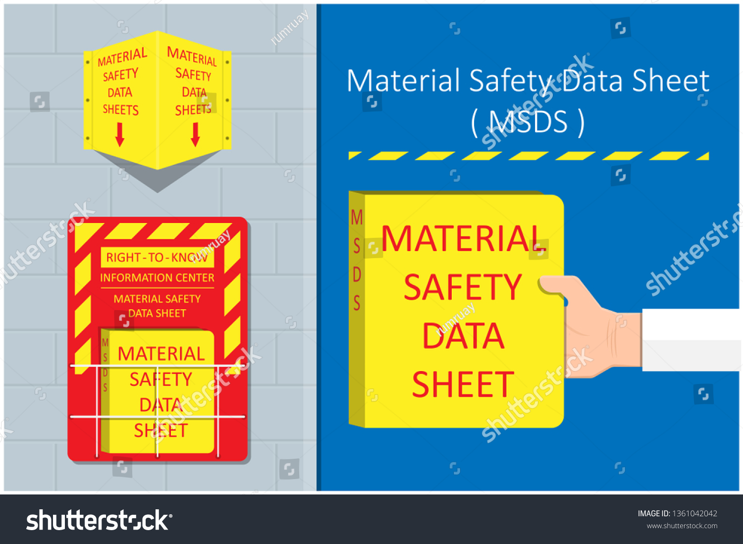 Material Safety Data Sheet Hazard Safe Globally Royalty Free Stock Vector 1361042042