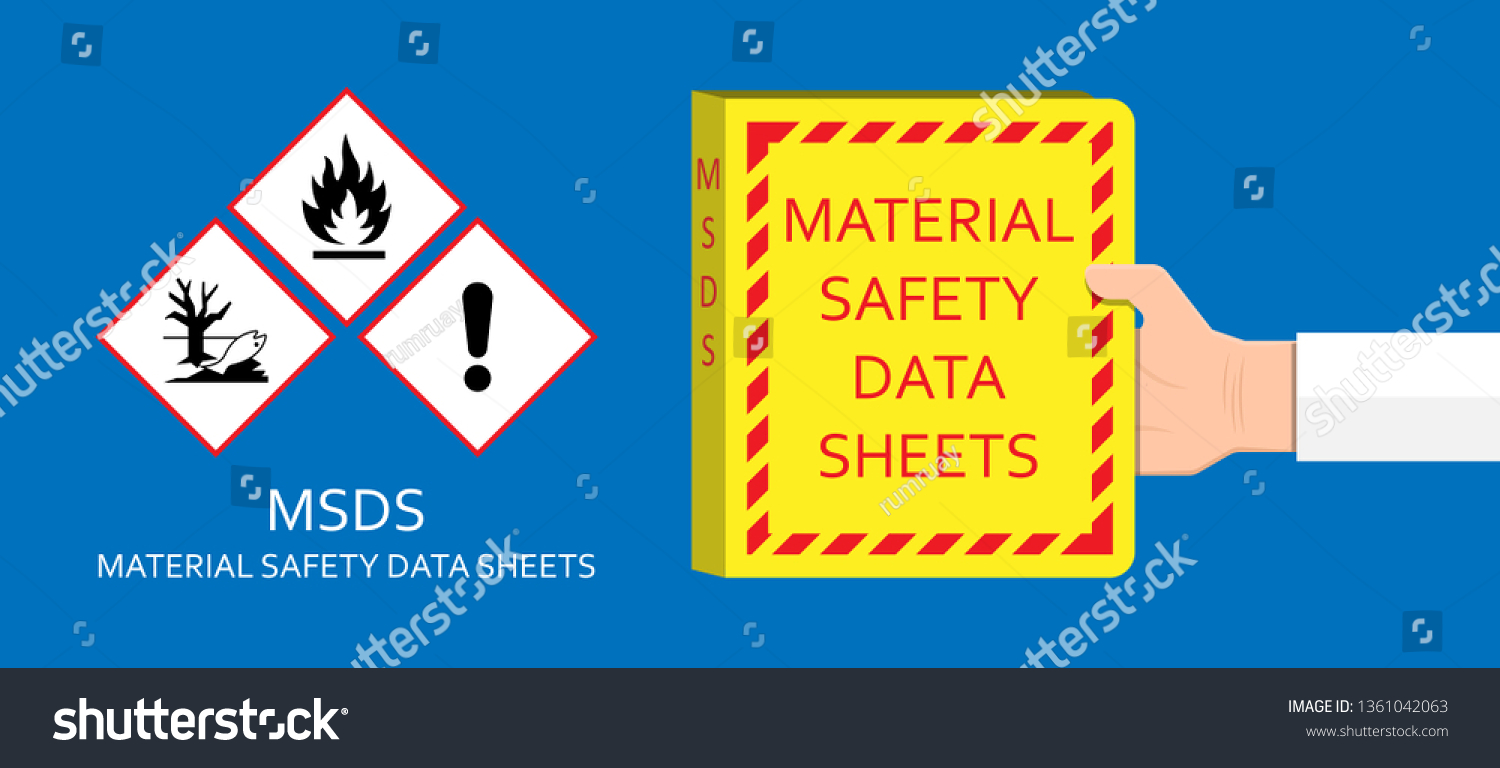 Material Safety Data Sheet Hazard Safe Globally Royalty Free Stock Vector 1361042063