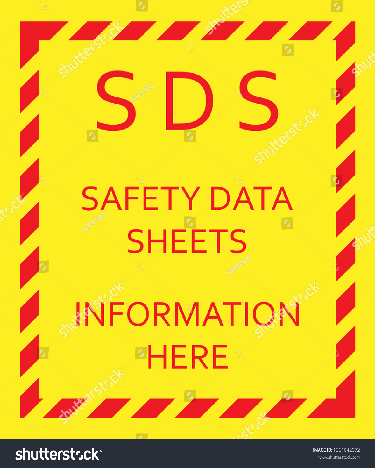 Material Safety Data Sheet Hazard Safe Globally Royalty Free Stock Vector 1361042072