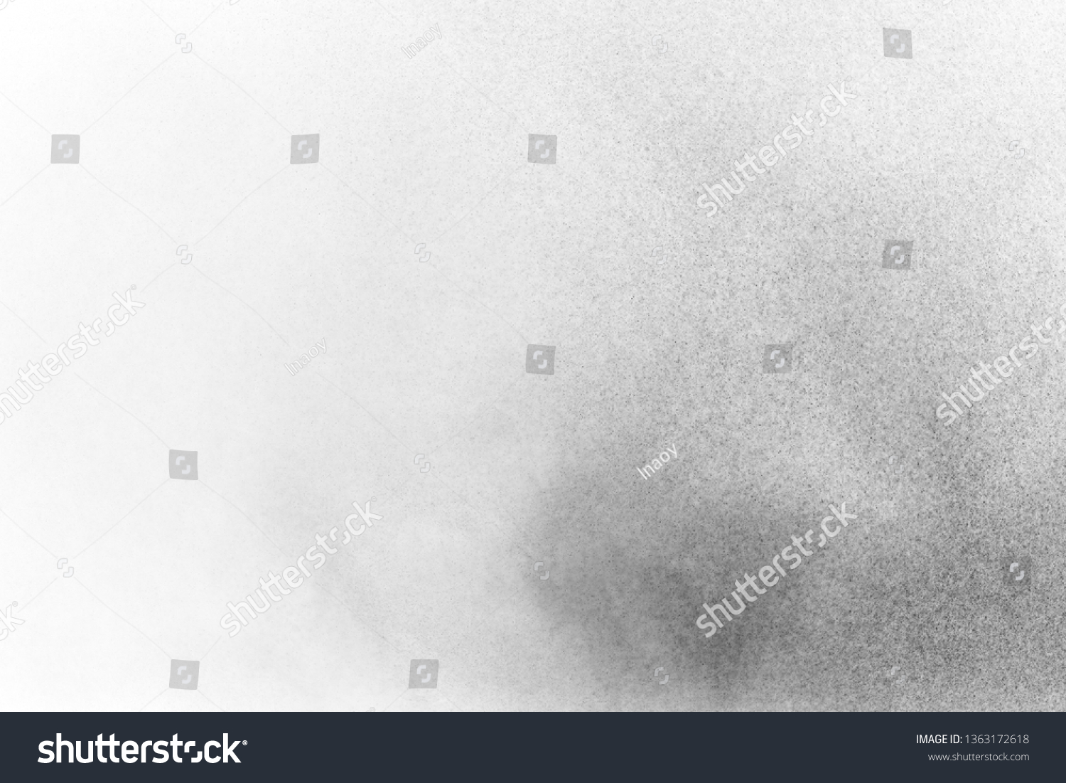 Black and white splashing powder, isolated on white background  #1363172618
