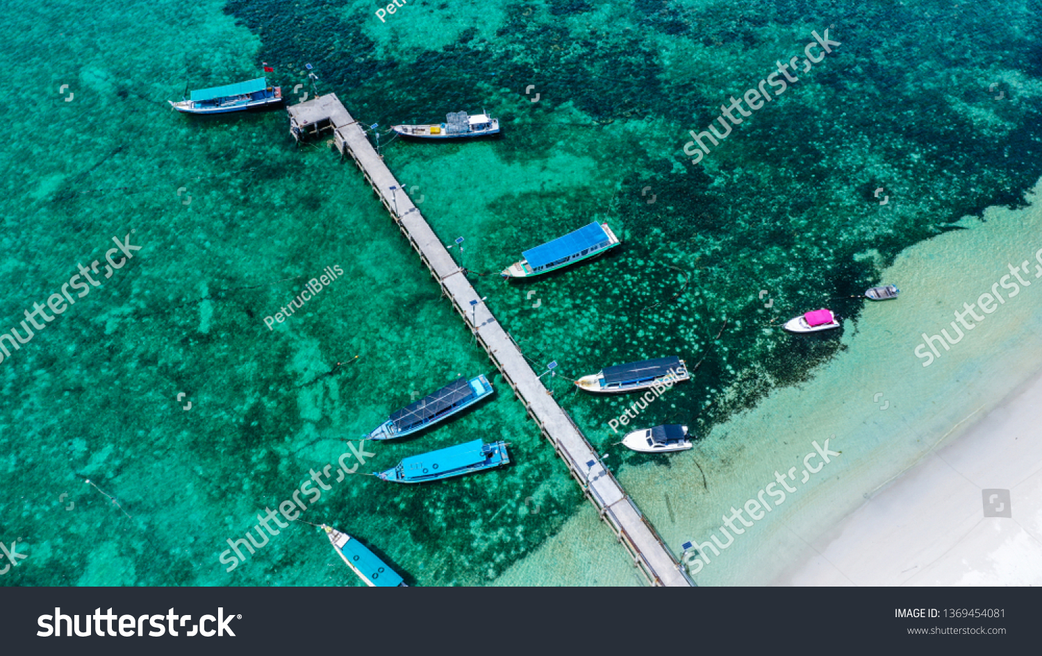 Tanjung kelayang, belitung island boat dock #1369454081