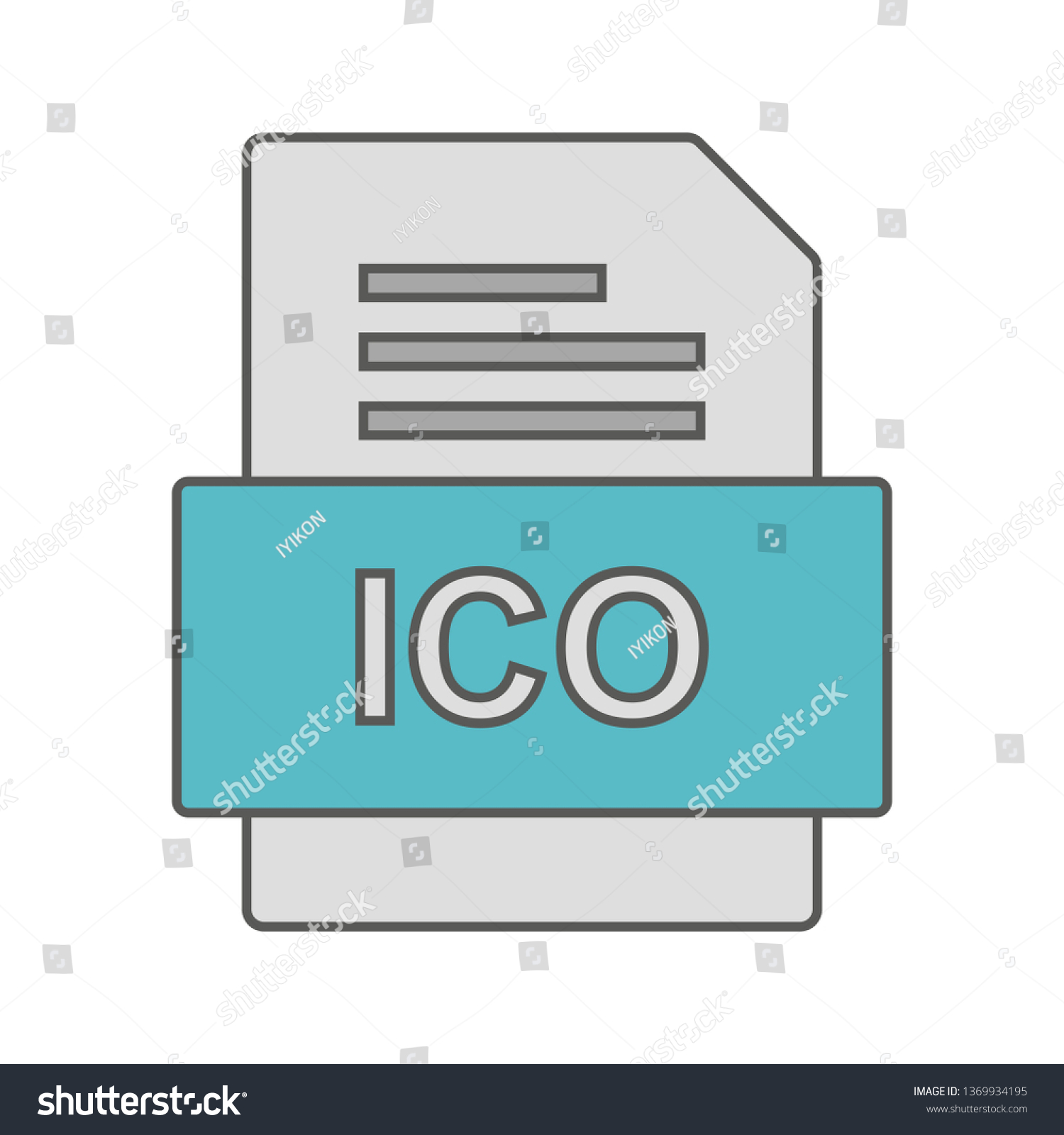 ICO File Document Icon - Royalty Free Stock Photo 1369934195 - Avopix.com