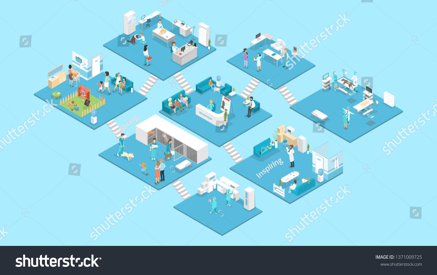 Veterinary clinic interior with reception, - Royalty Free Stock Photo ...