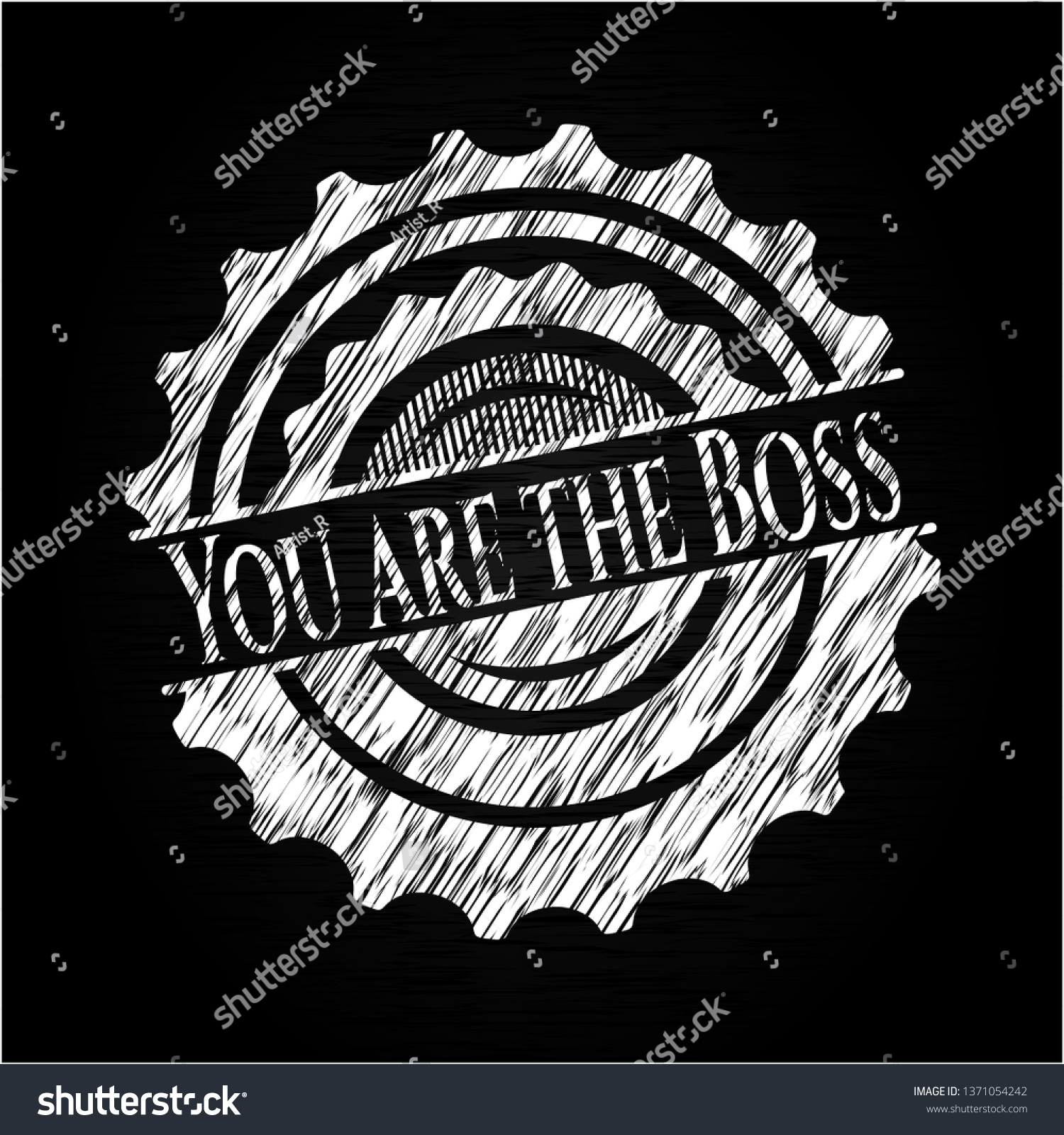 You are the Boss chalkboard emblem written on a - Royalty Free Stock ...