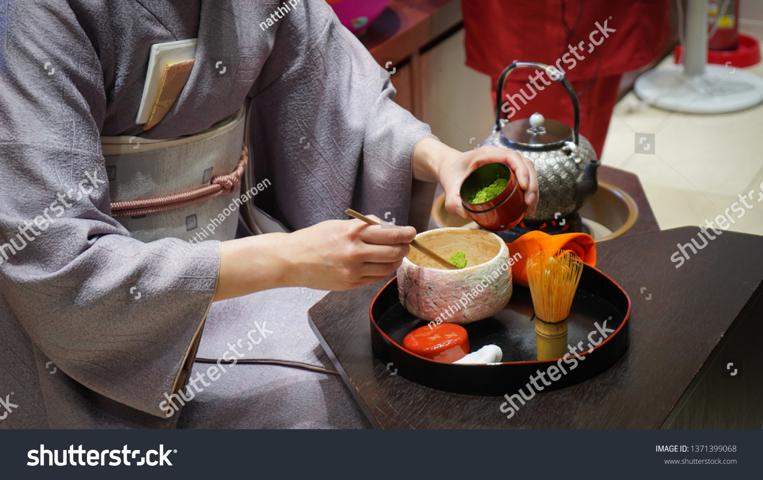 Japanese  Matcha tea ceremony #1371399068
