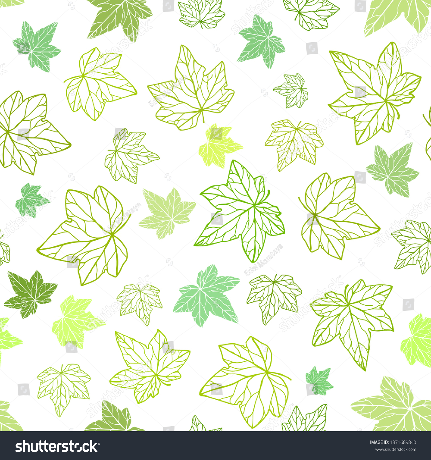 Ivy leaf seamless pattern light background. - Royalty Free Stock Vector ...