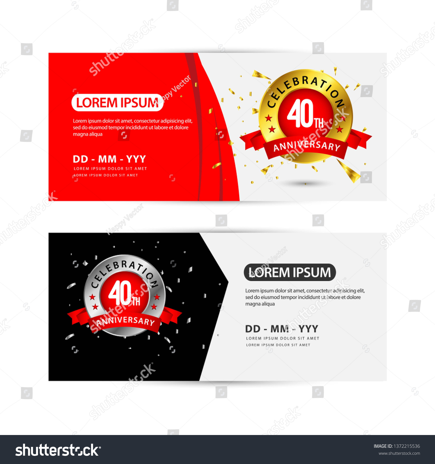 40th anniversary design template. Anniversary - Royalty Free Stock ...