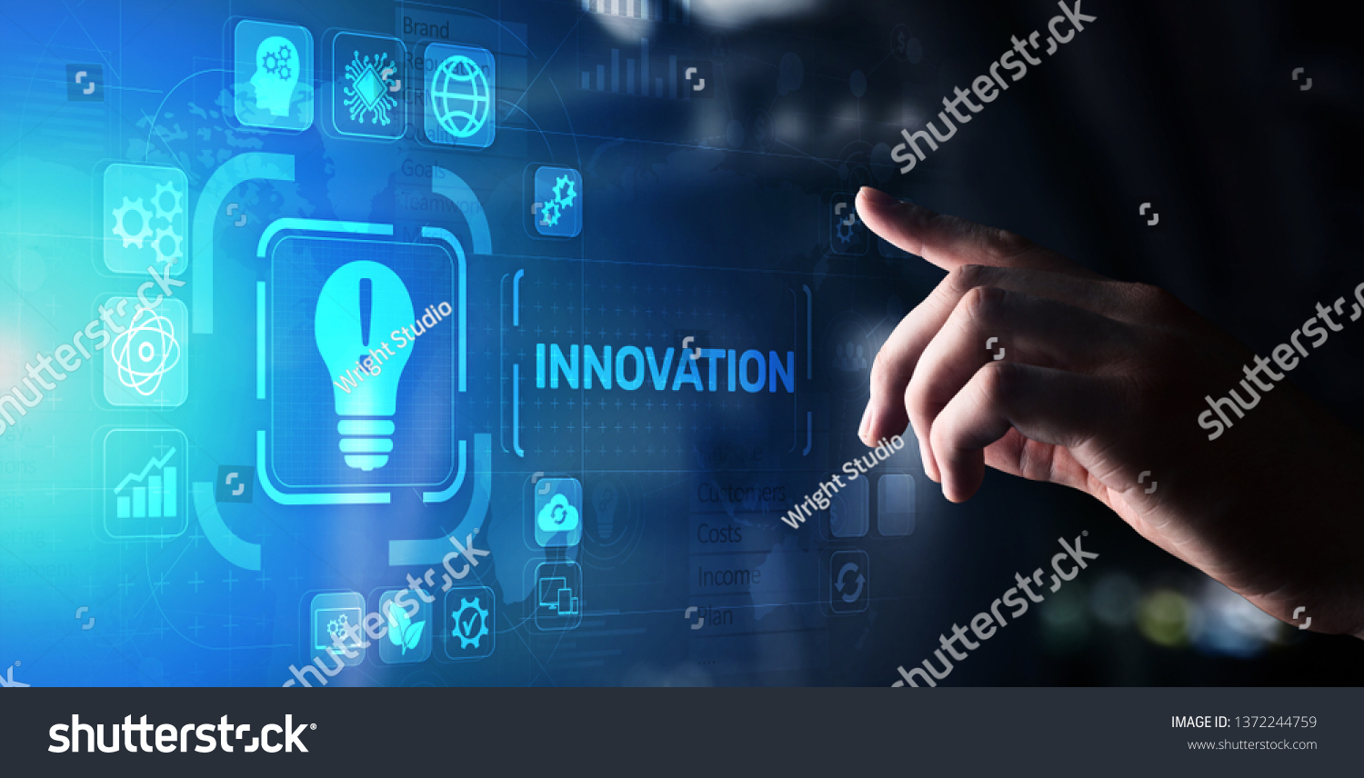 Innovation business and technology concept on virtual screen. Innovate creative process. #1372244759