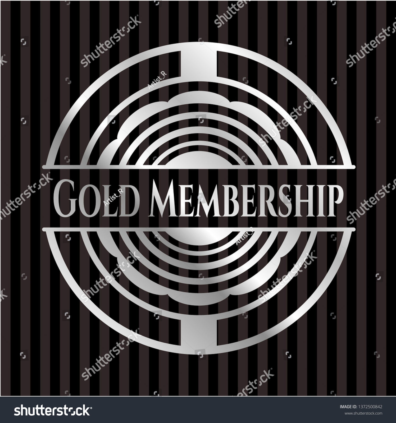 Gold Membership Silver Badge Royalty Free Stock Vector 1372500842