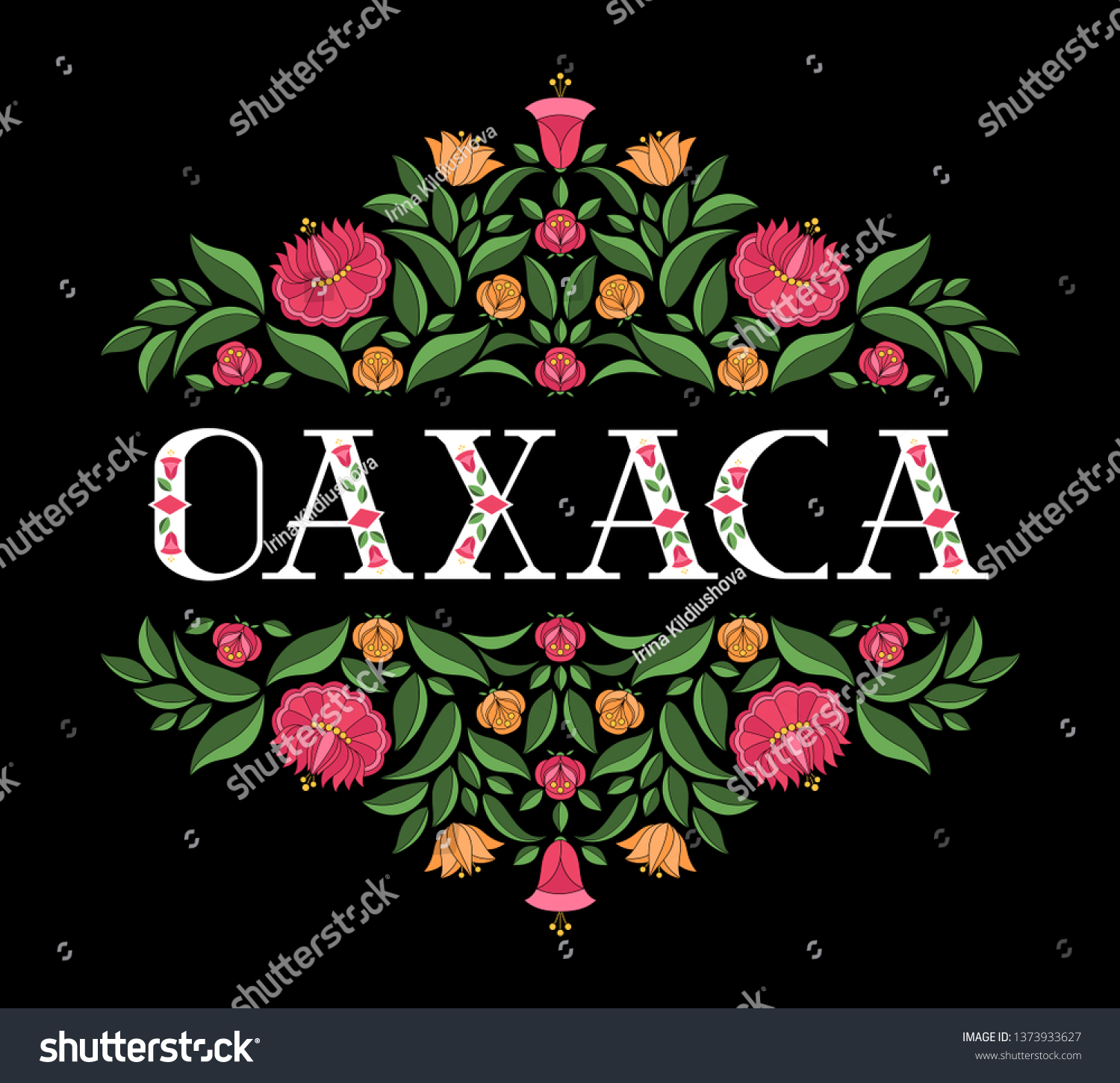 Oaxaca, Mexico illustration vector. Black - Royalty Free Stock Vector ...