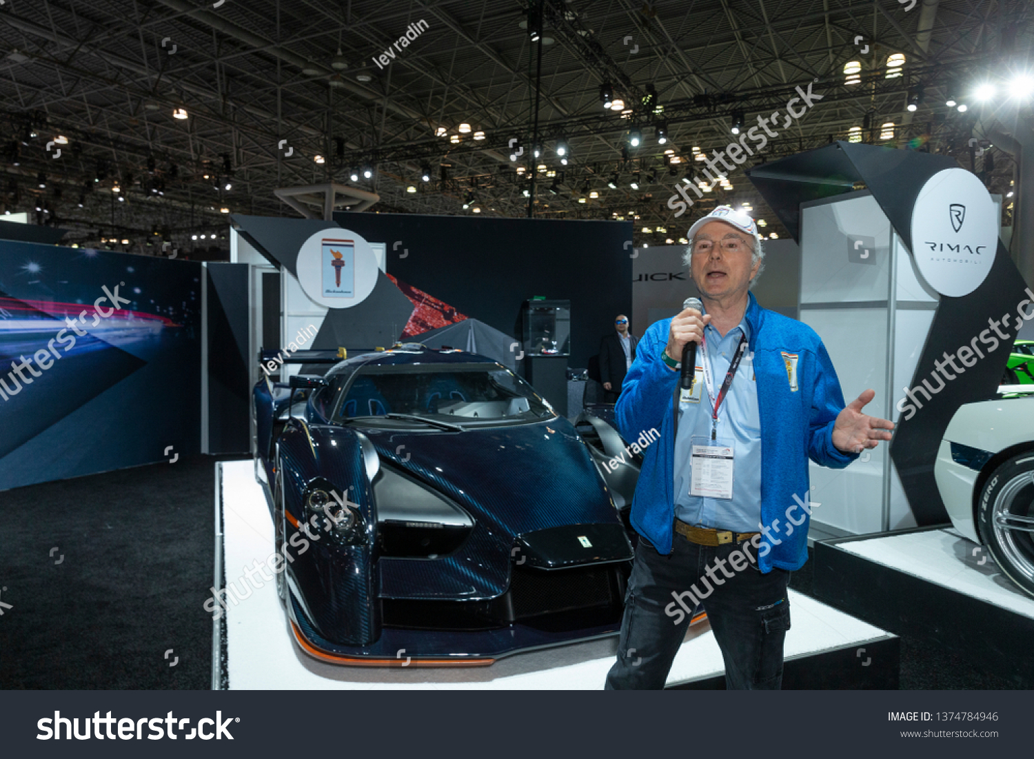New York, NY - April 18, 2019: Jim Glickehaus presents new racing Clickenhaus car at 2019 New York International Auto Show at Jacob Javits Center #1374784946