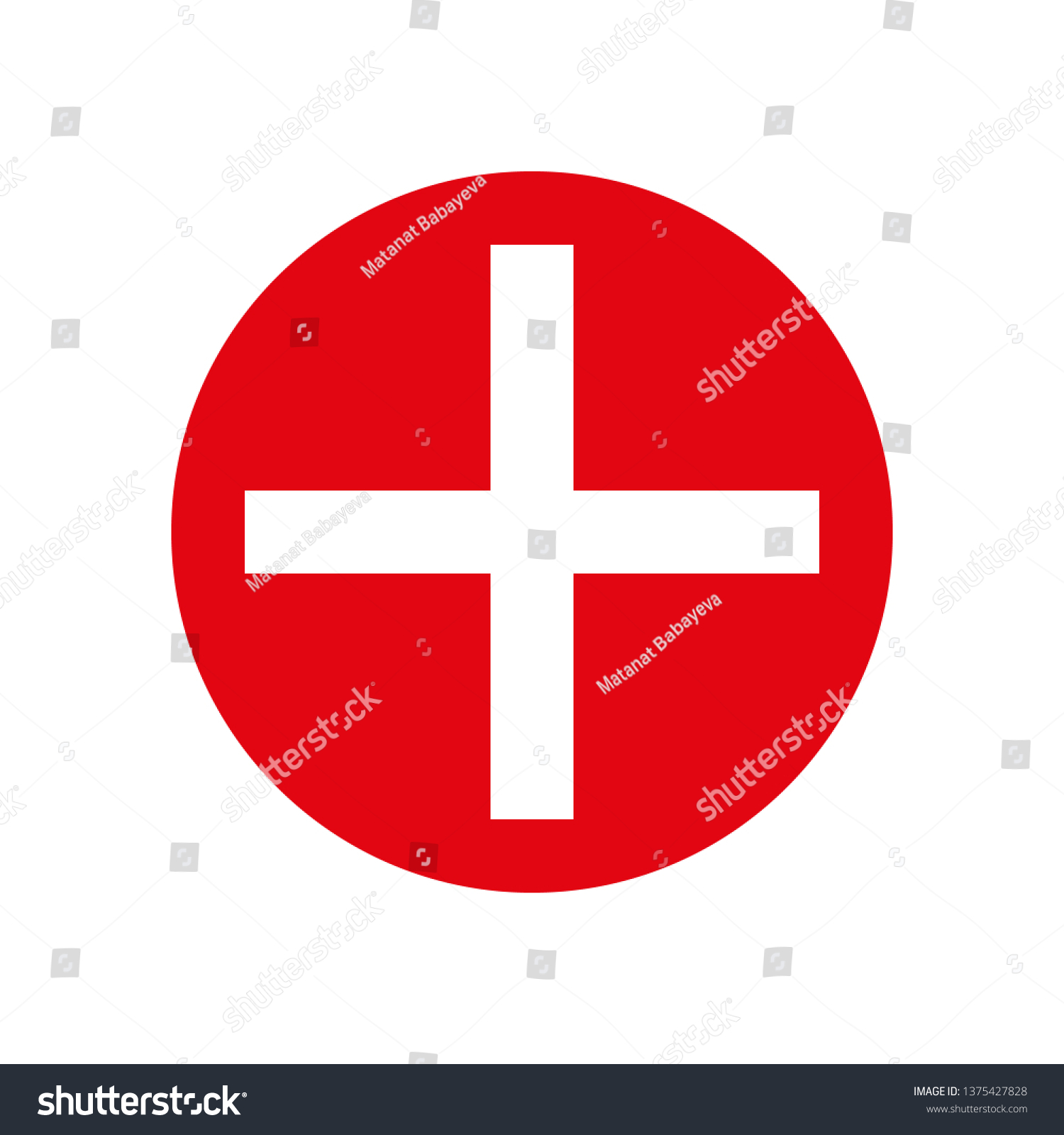 Medical cross in a red circle. - Royalty Free Stock Vector 1375427828 ...