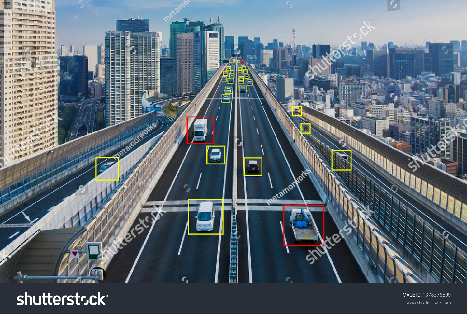 Traffic monitoring system concept. Futuristic transportation. #1378376699