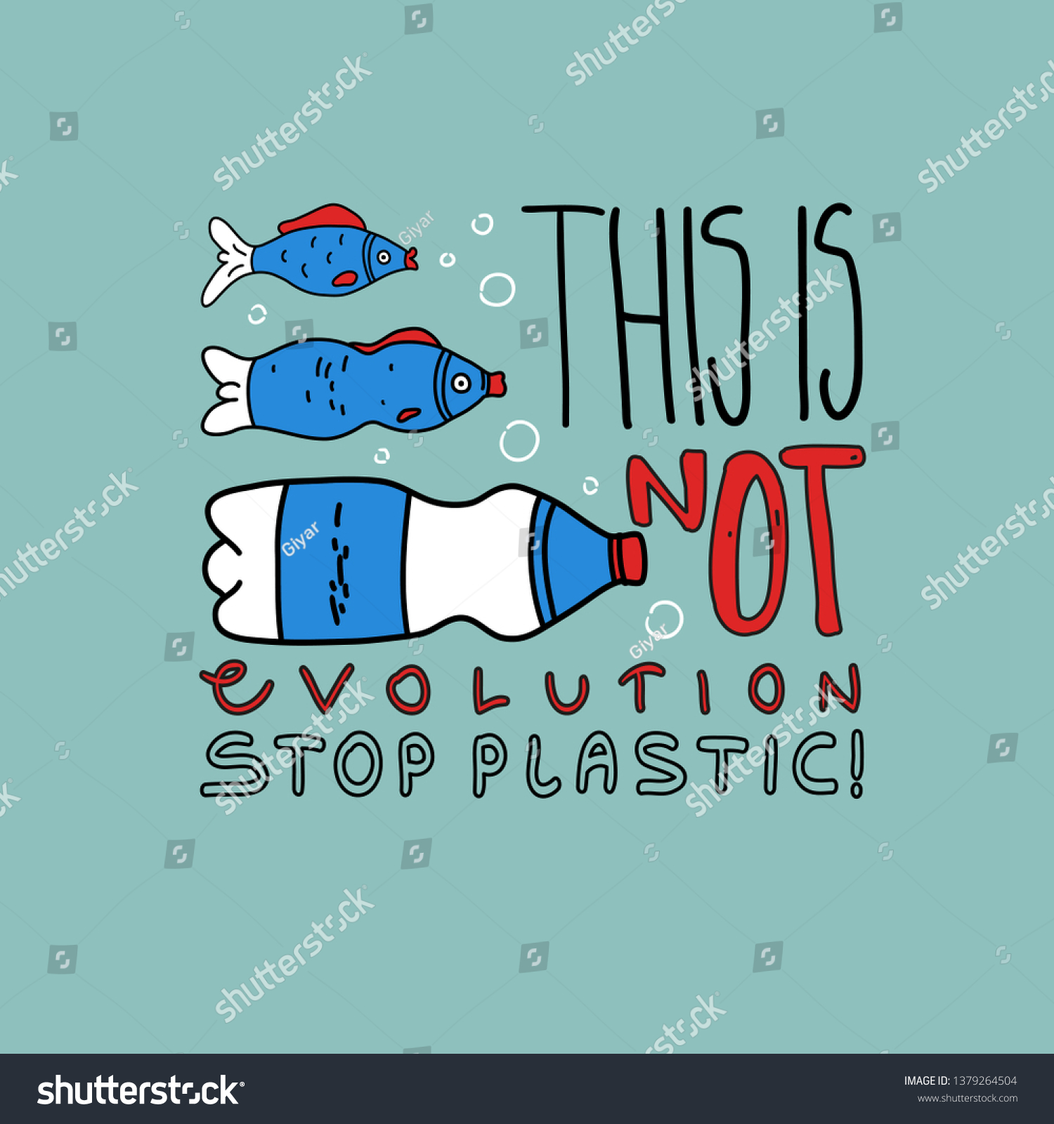 Сoncept of ocean plastic pollution. Pseudo - Royalty Free Stock Vector ...