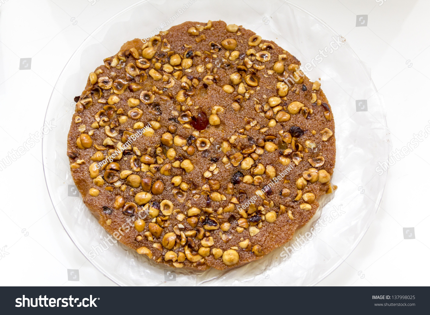 Egyptian dessert with hazel nuts #137998025