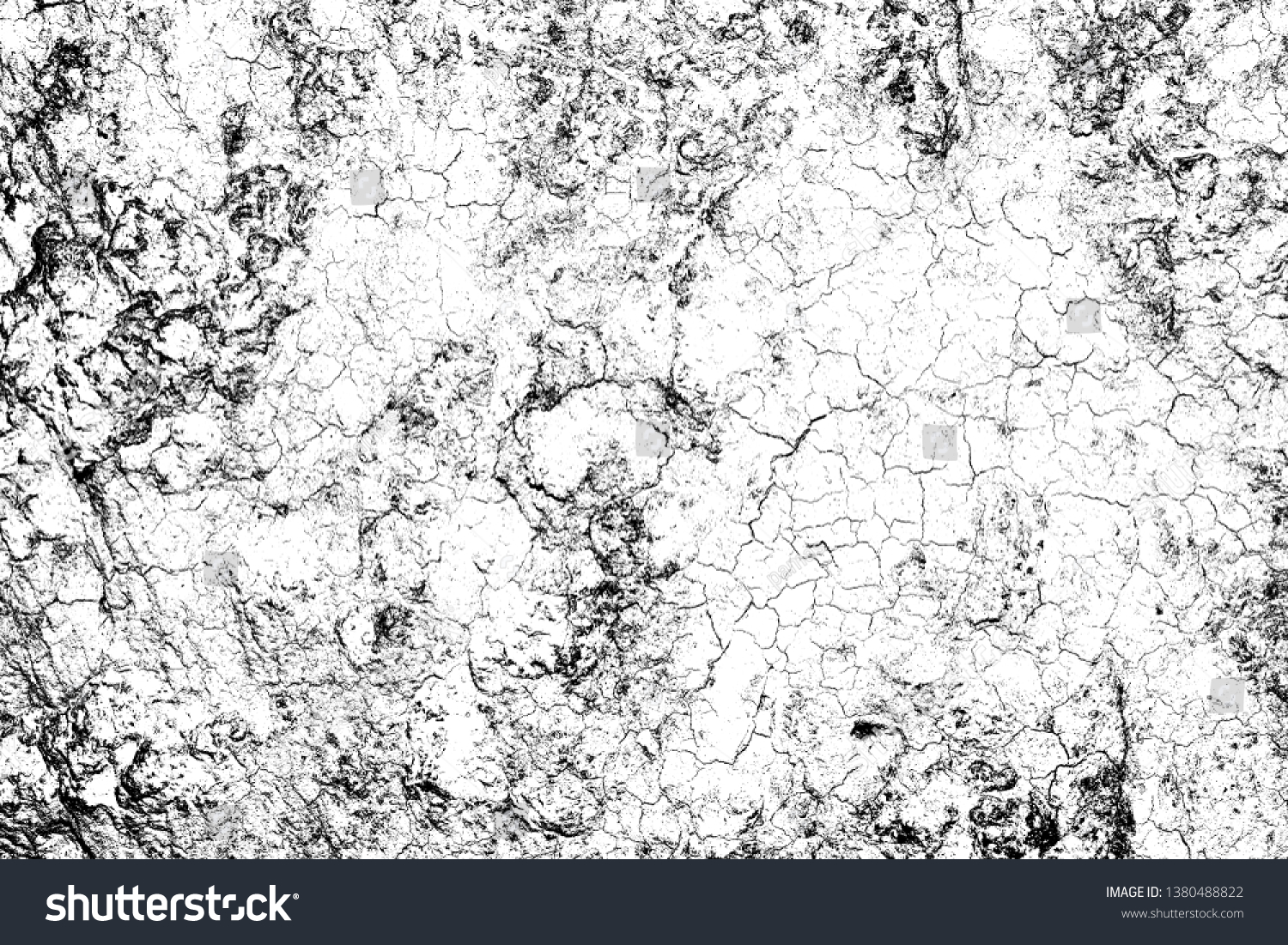 top view cracked soil ground Earth texture on white background, desert cracks,Dry surface Arid in drought land, floor has many grooves and scratches. The distressed has been shown to last a long time. #1380488822