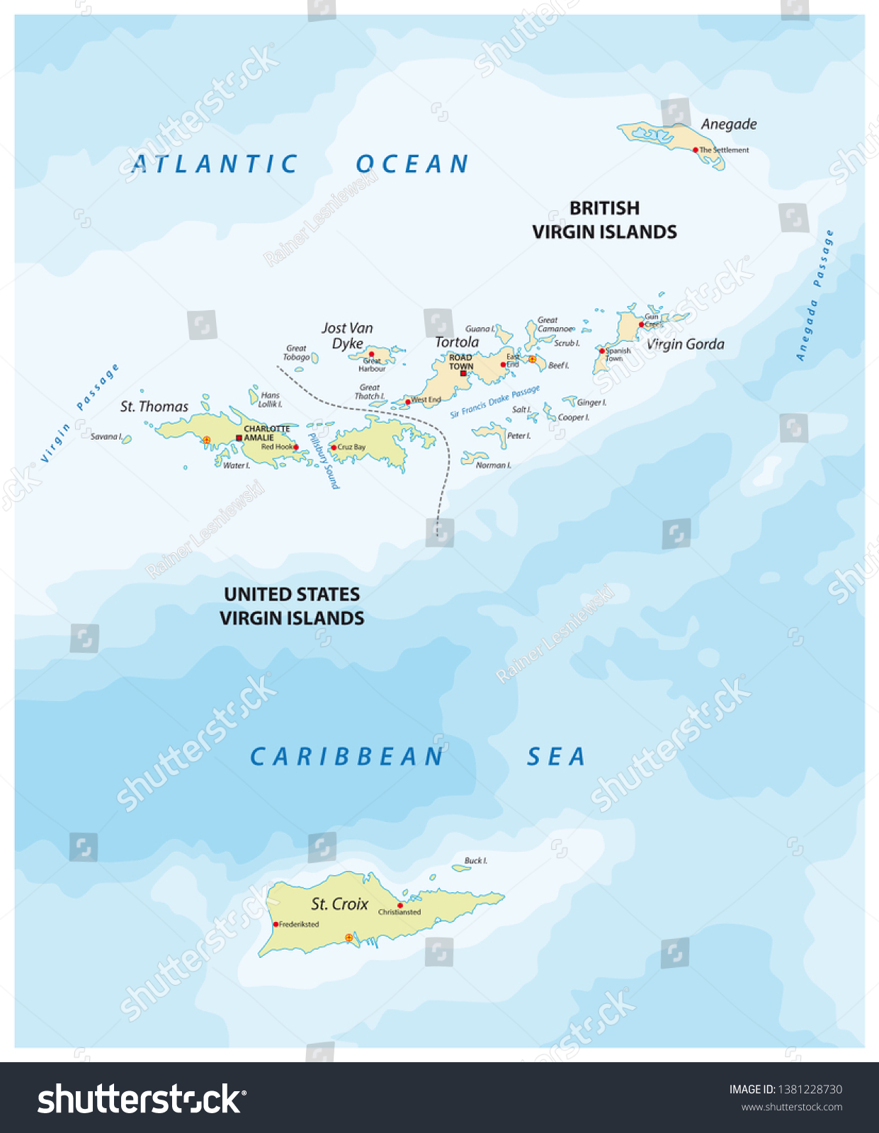 united states and british virgin islands vector - Royalty Free Stock ...